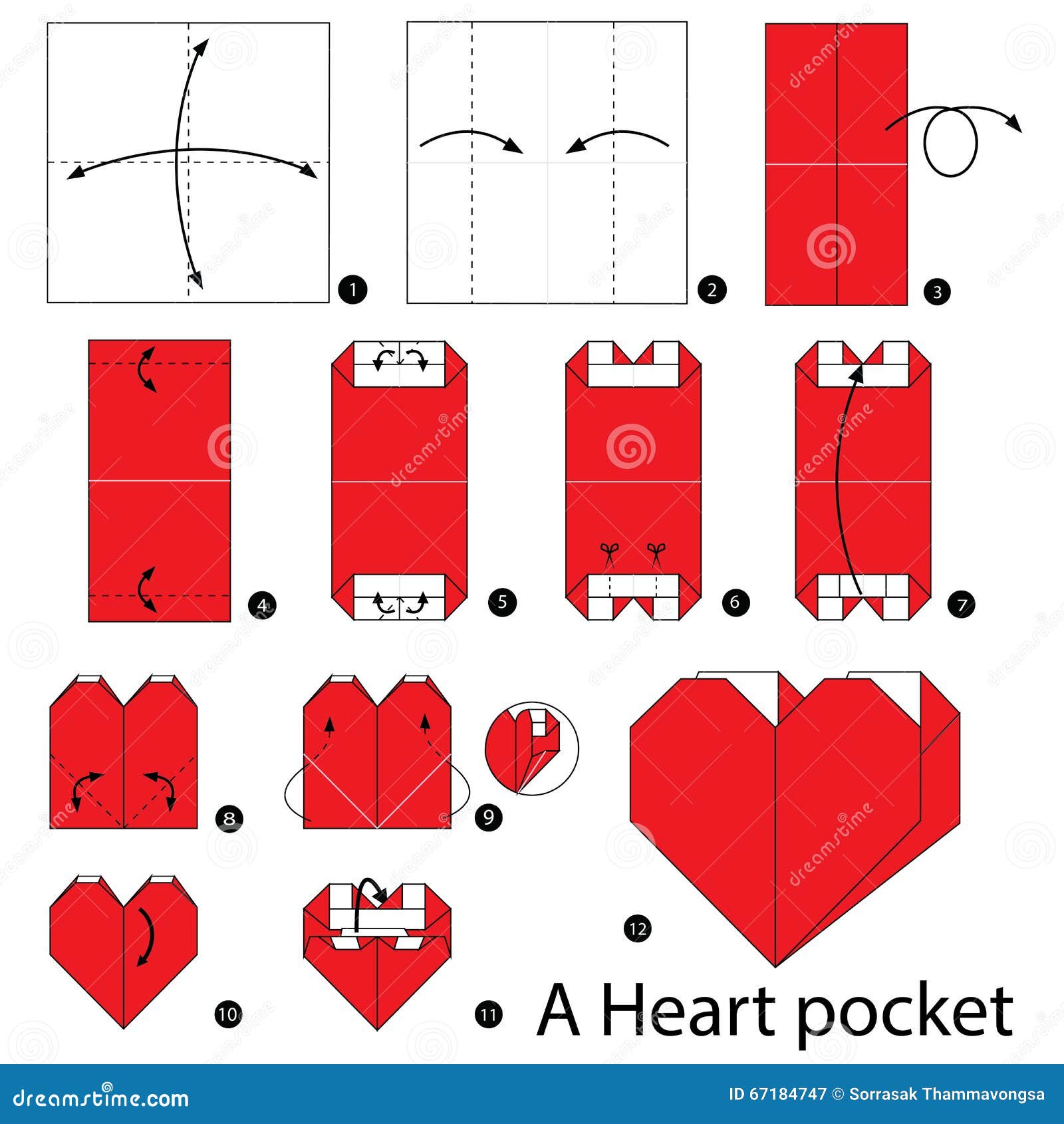 Fold heart   very easy way   how to make a paper heart 