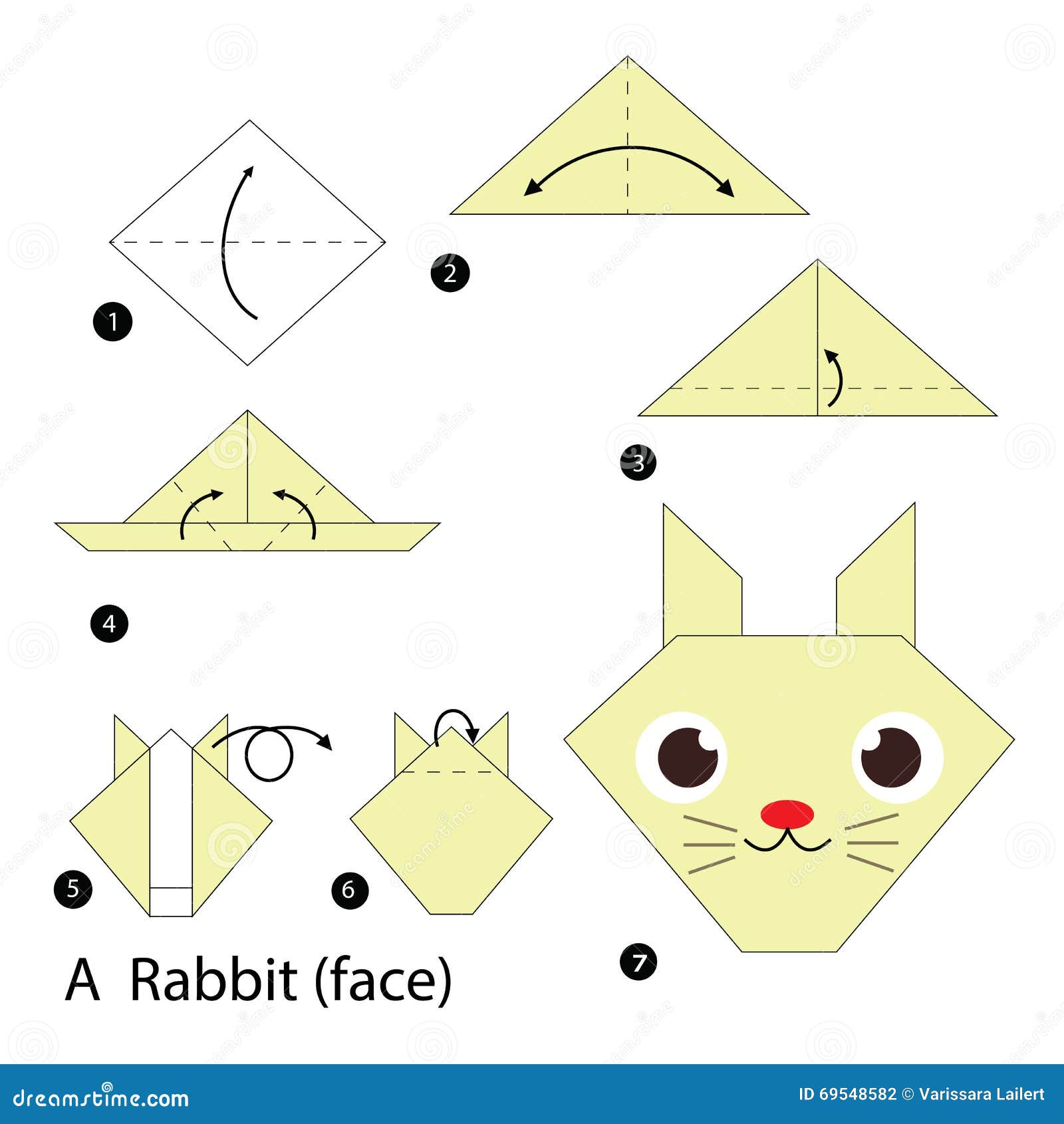 Step By Step Instructions How To Make Origami A Rabbit