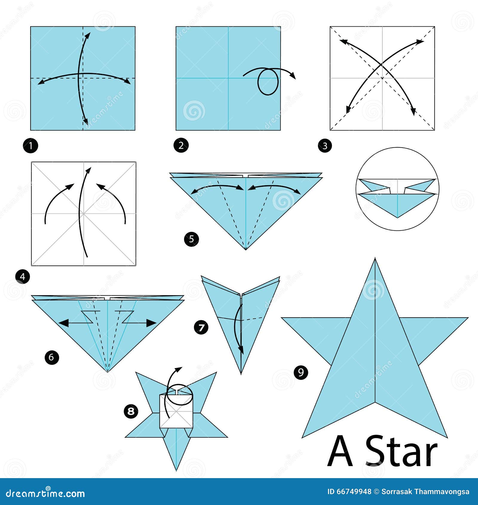 Step By Step Instructions How To Make Origami A Star ...