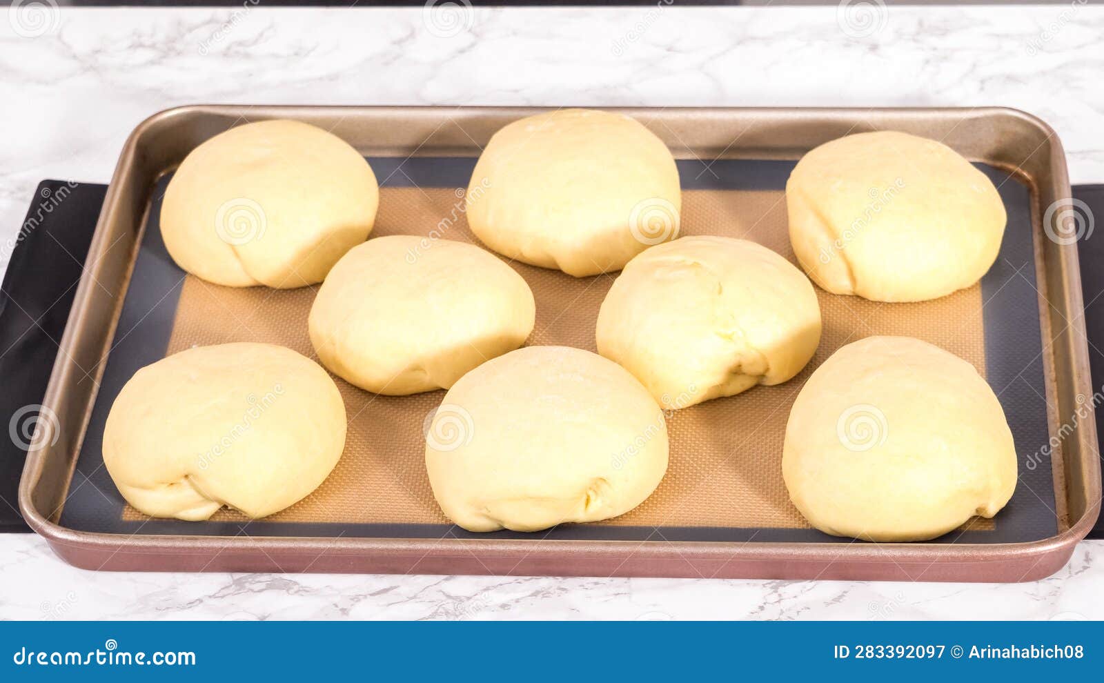 Brioche buns stock image. Image of french, bread, making 283392097