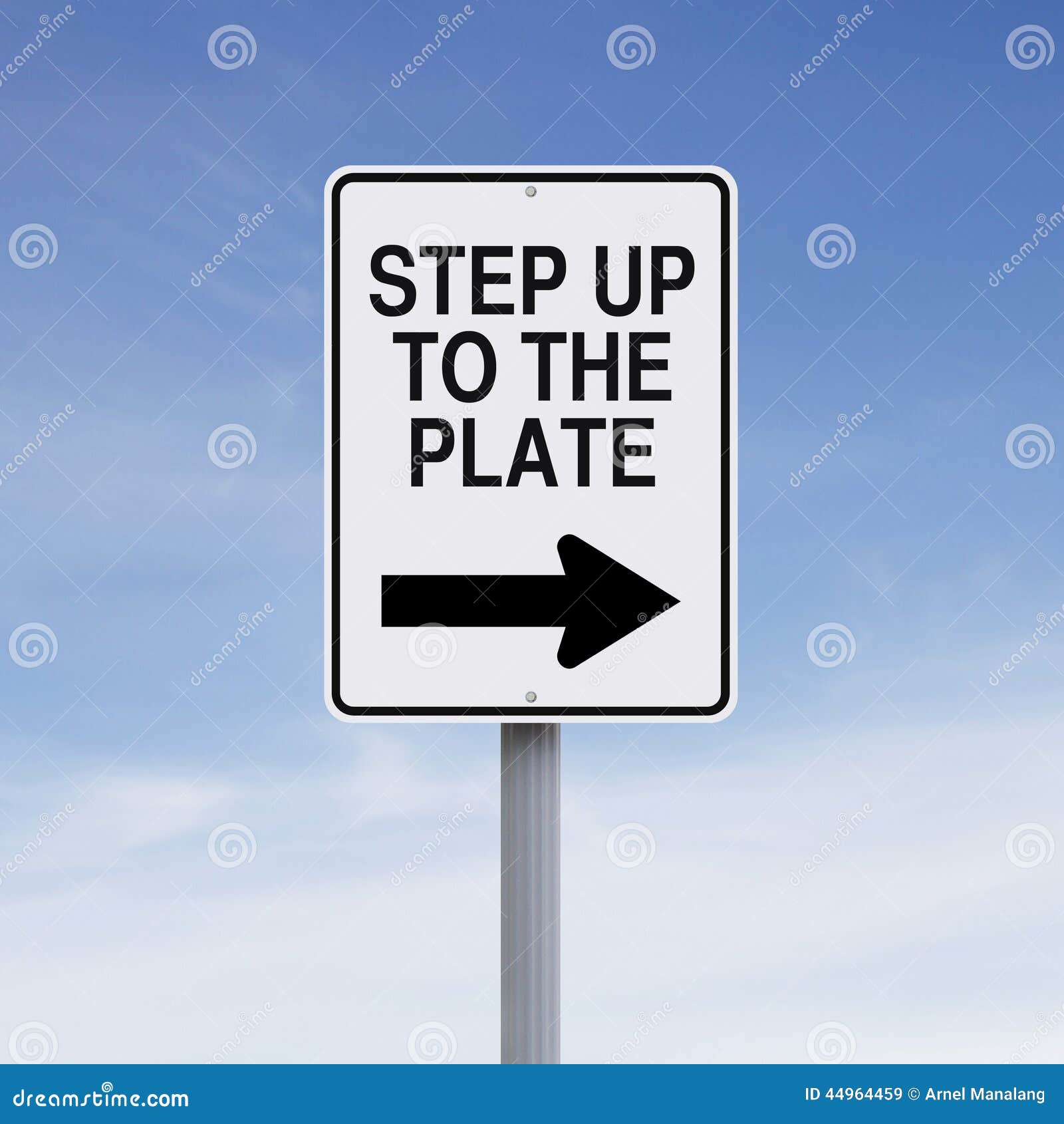 Step Up to the Plate stock image. Image of sign, speed 44964459