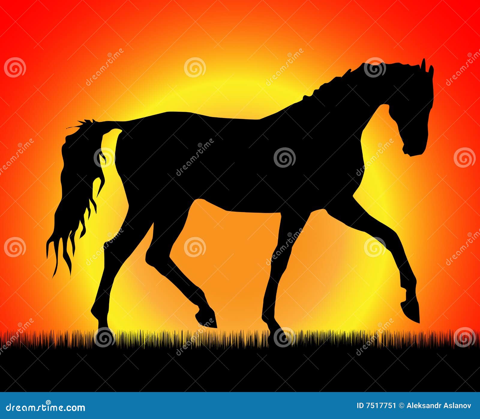Stepping horse stock illustration. Illustration of freedom 7517751