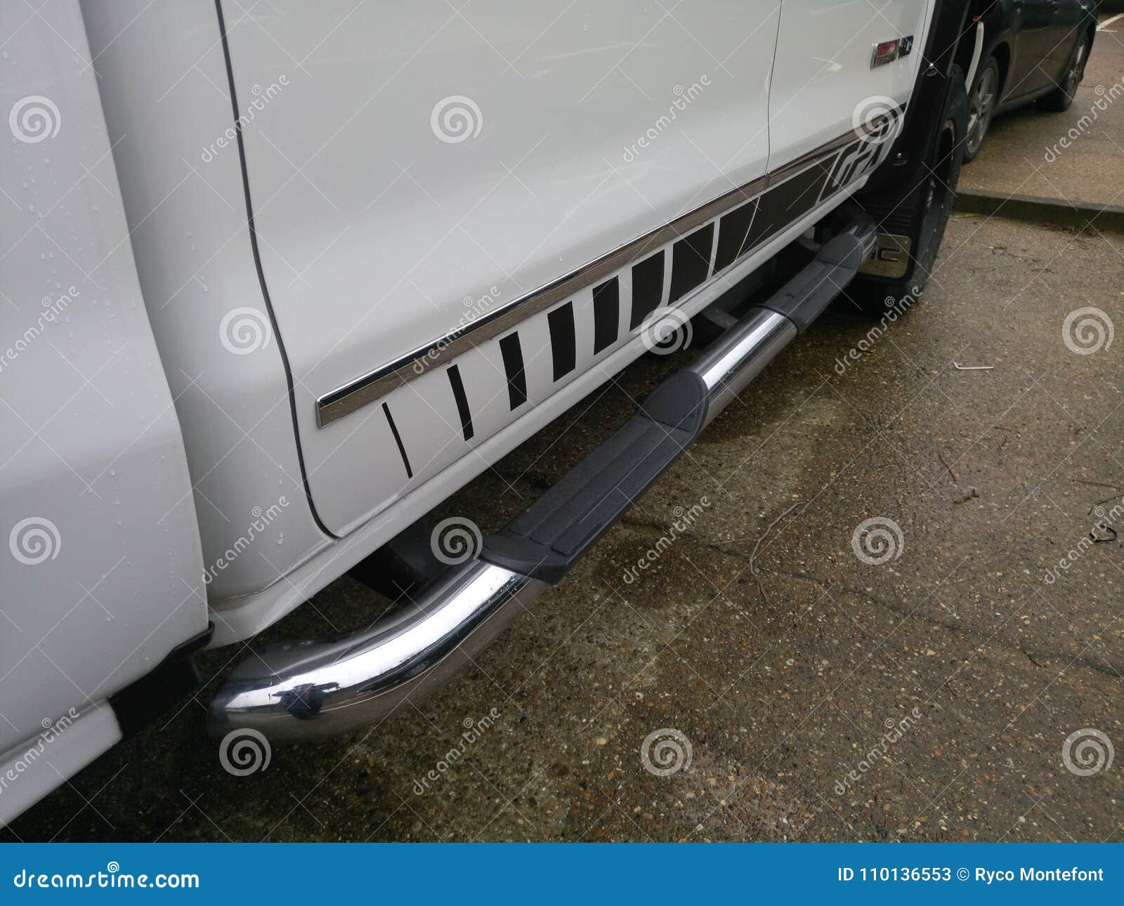 Stepping Ledge on a Four Wheel Drive Editorial Stock Photo Image of