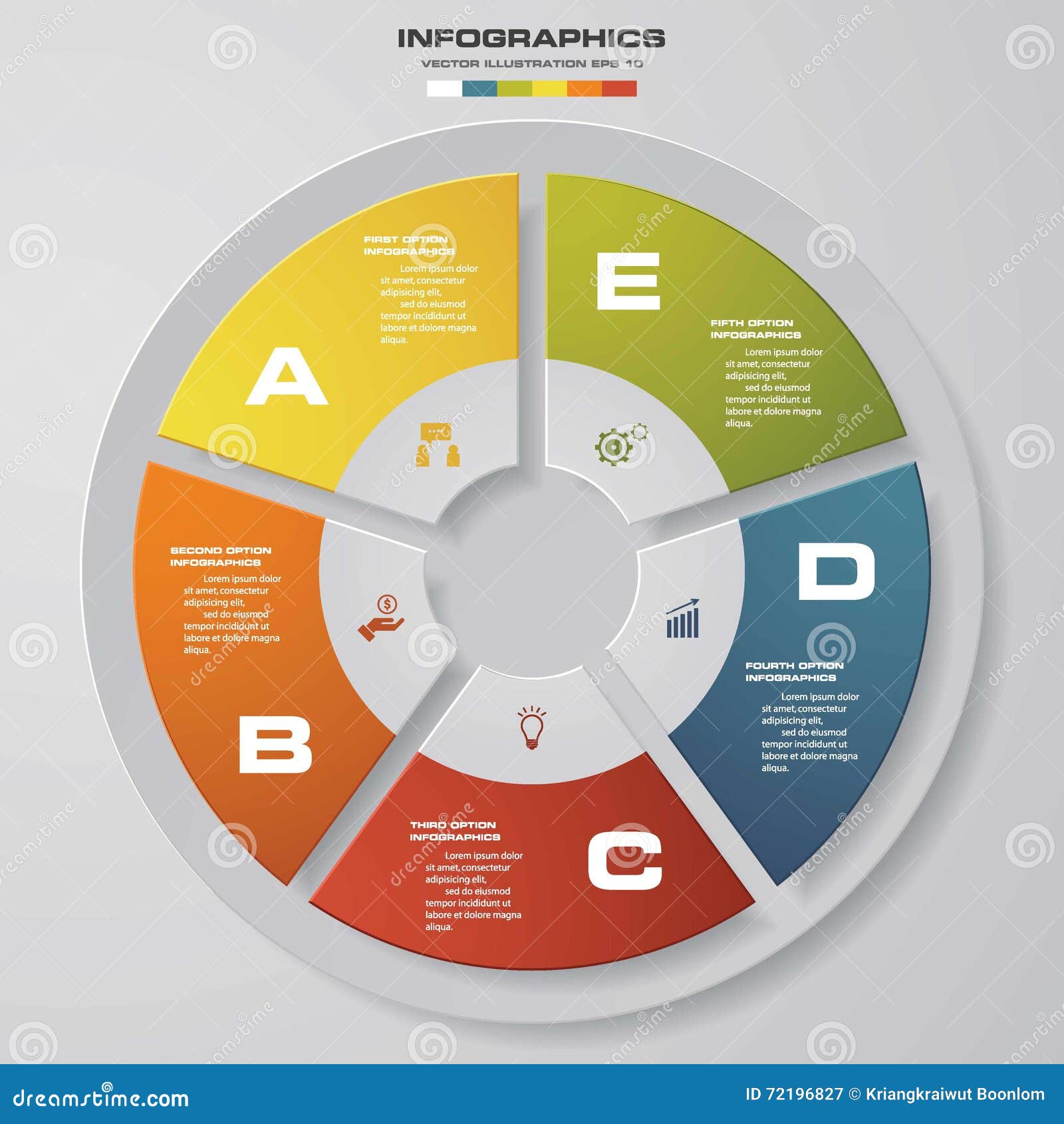 5 Steps Infographics Vector Design Template Simpleandeditable For Your