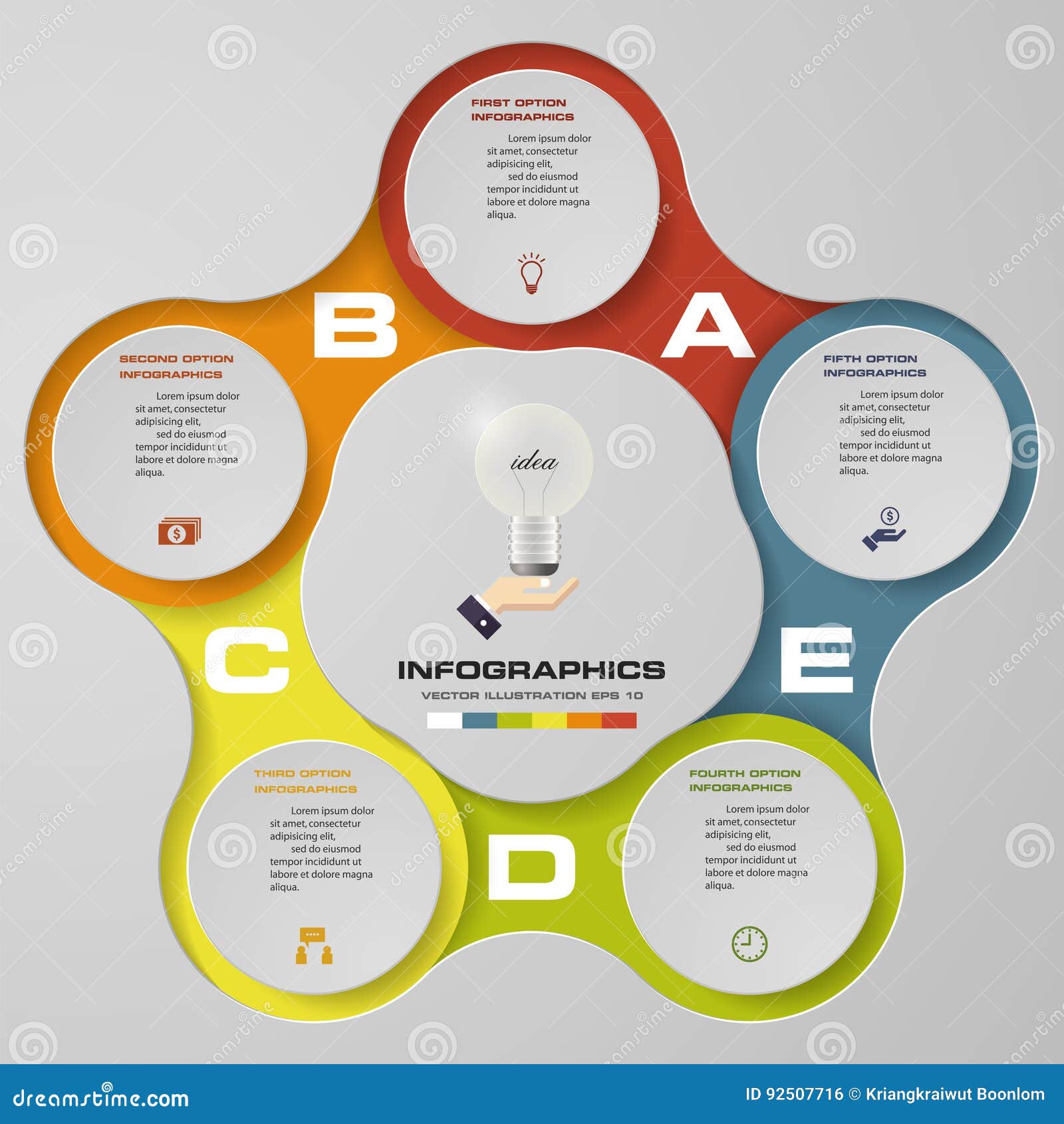 5 Steps Infographics Vector Design Template Simpleandeditable For Your