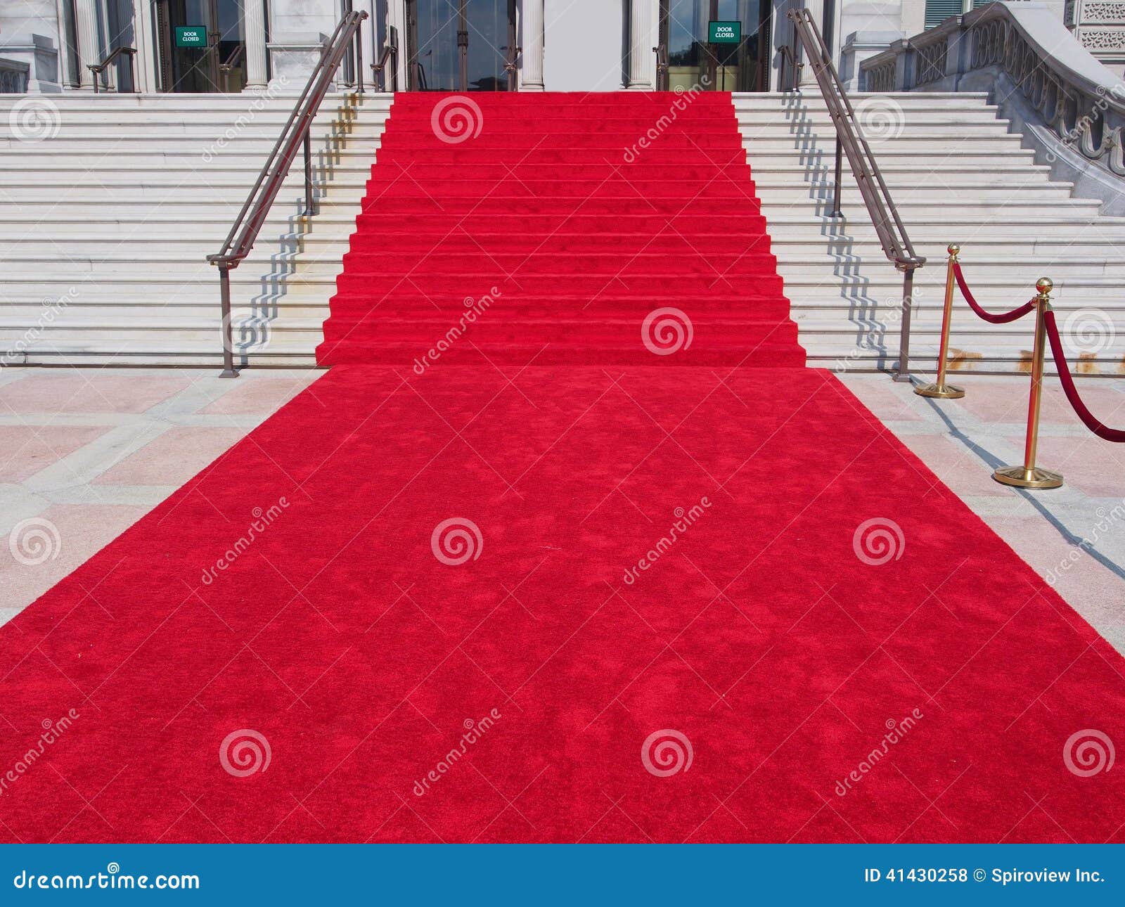 steps with red carpet