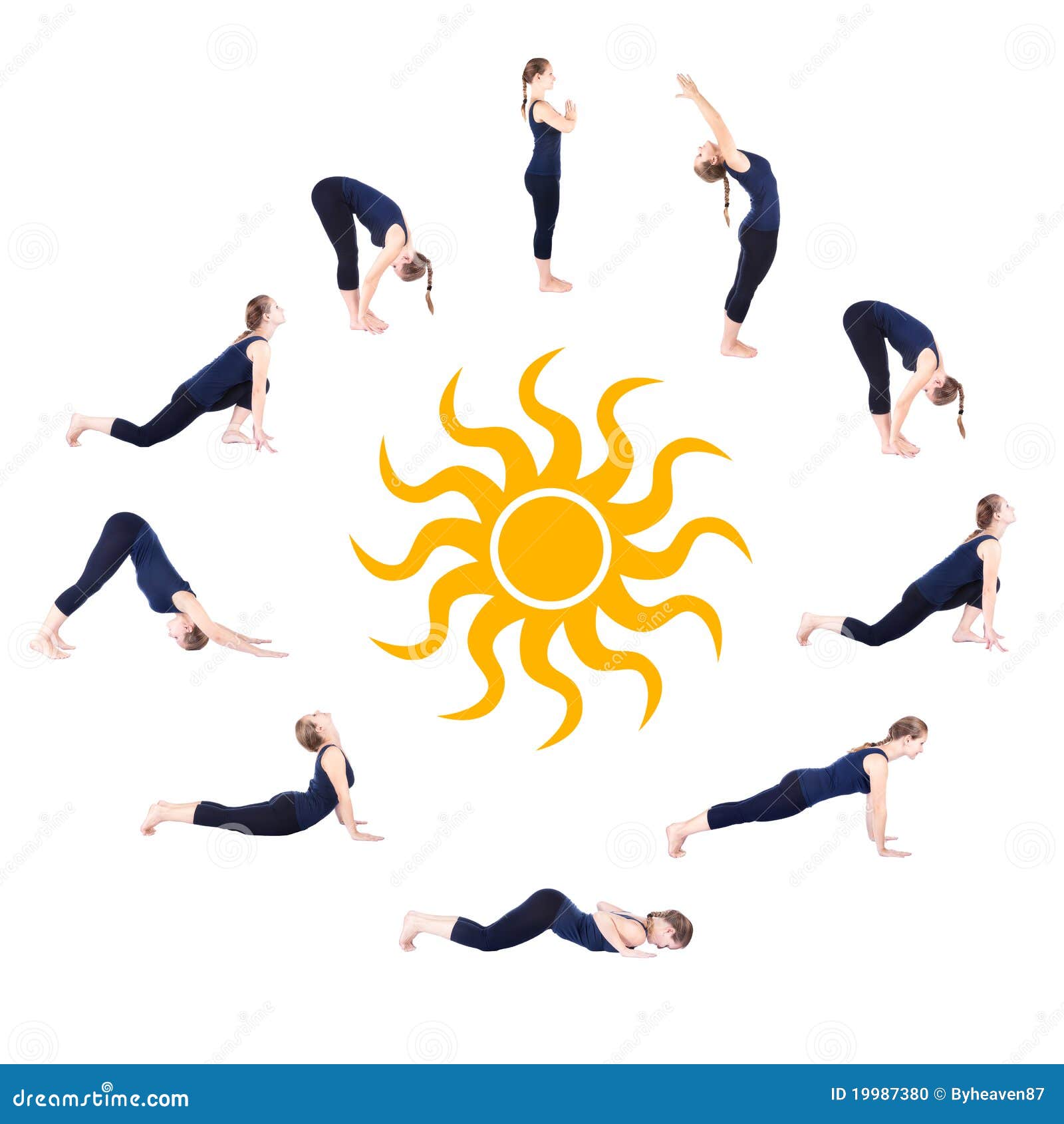 Amazon.com: Wallmonkeys FOT-33252541-30 WM208888 Steps of Yoga Surya  Namaskar Sun Salutation Peel and Stick Wall Decals H x 30 in W, 30