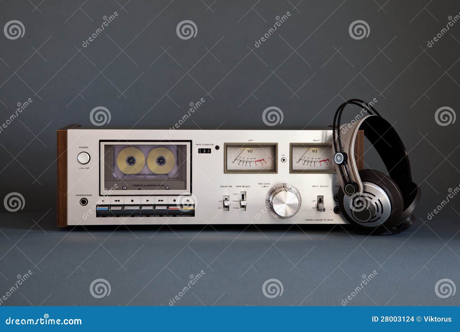 Stereo Cassette Tape Deck Analog Vintage Stock Photo Image of stereo