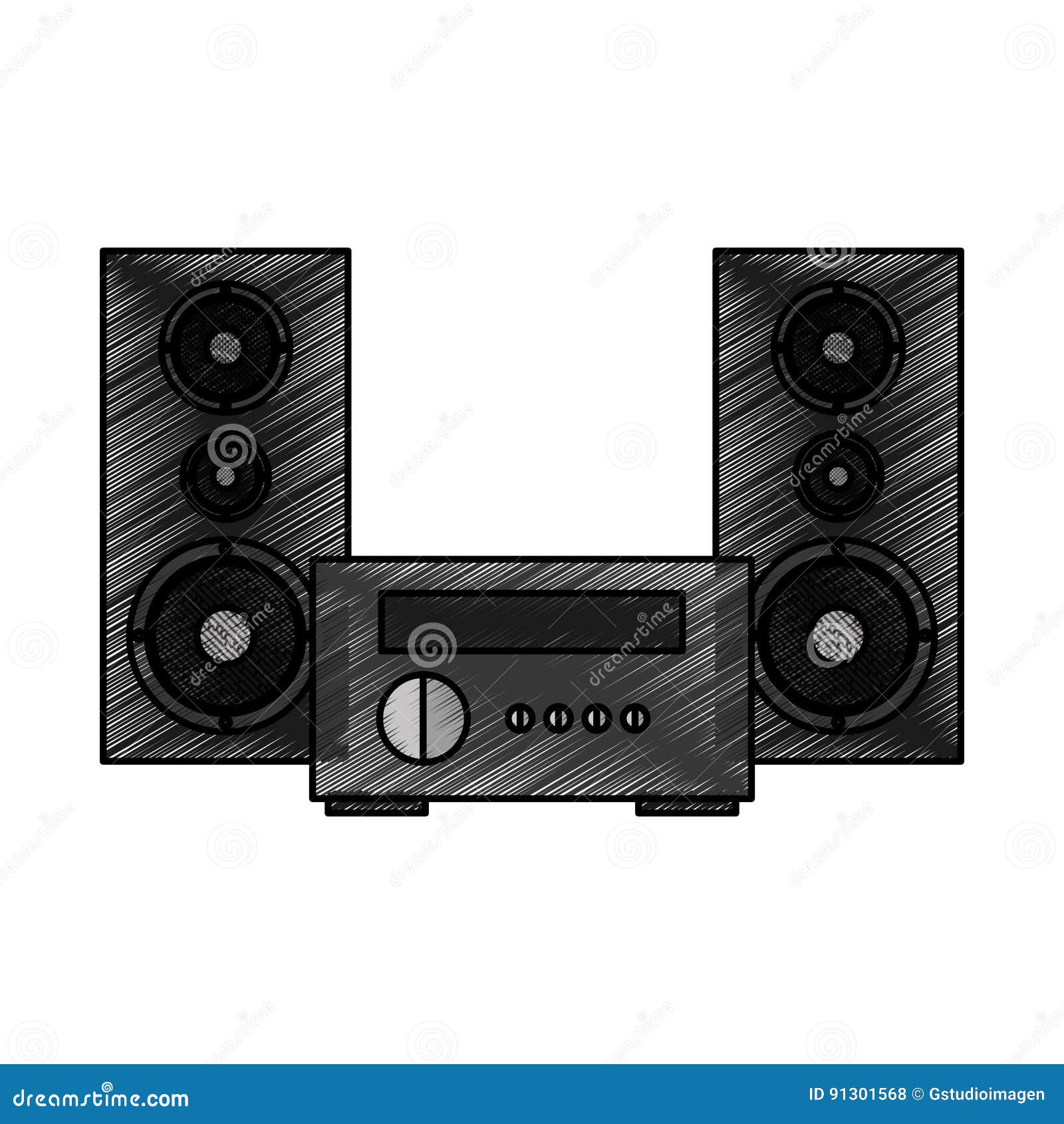 Stereo home appliance icon stock vector. Illustration of symbol 91301568