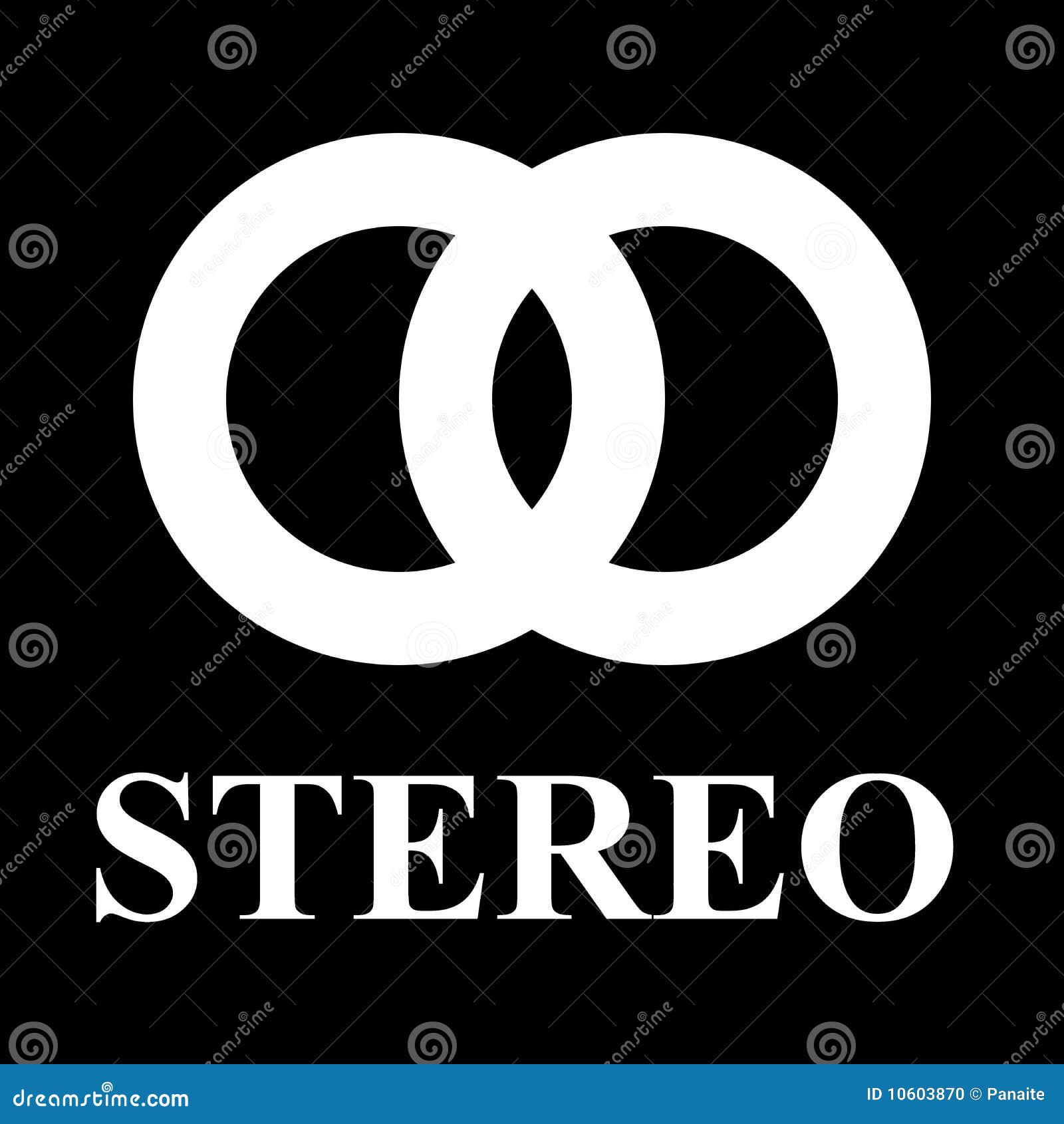 Stereo symbol stock illustration. Illustration of script 10603870