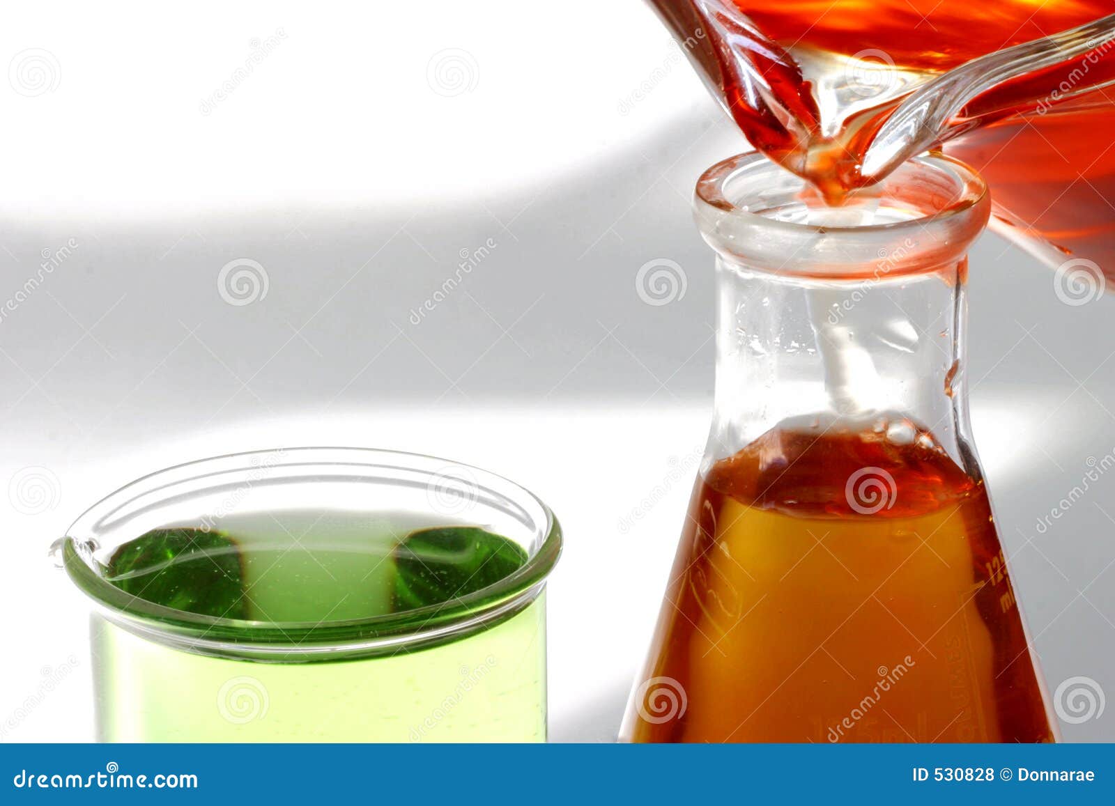 sterile beakers & liquid. test
