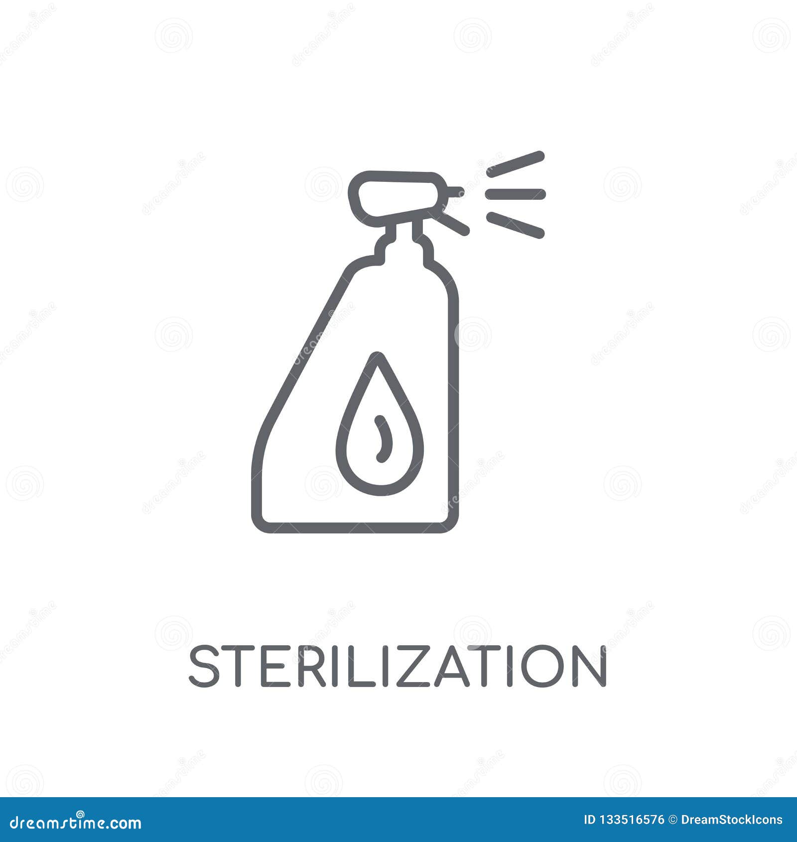 Sterilization Linear Icon. Modern Outline Sterilization Logo Con Stock Vector Illustration of