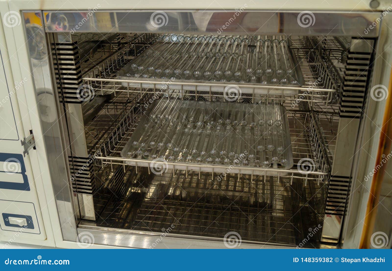 Sterilization Test Tubes in Dry Heat Stock Photo Image of