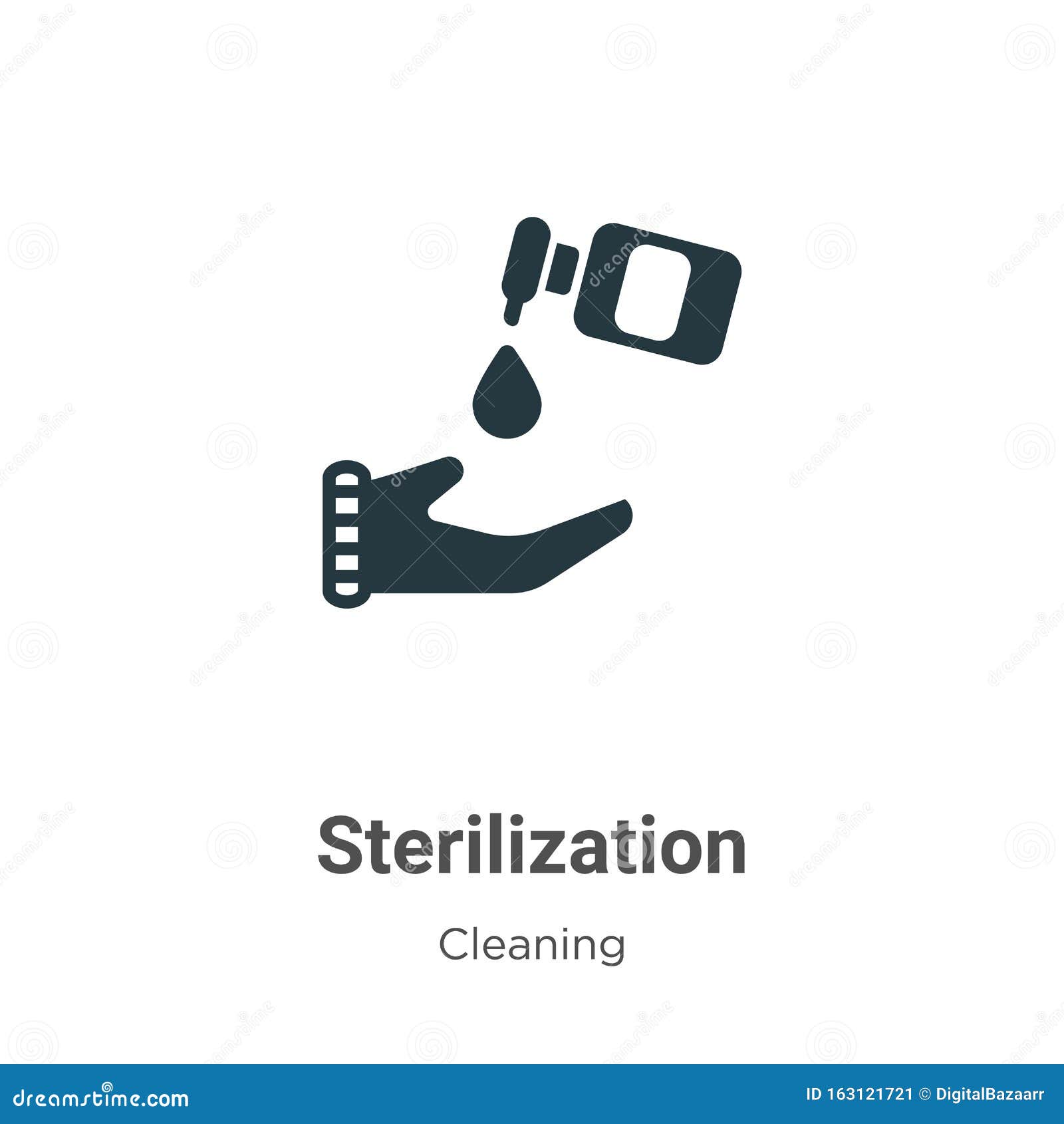 Sterilization Vector Icon on White Background. Flat Vector Sterilization Icon Symbol Sign from
