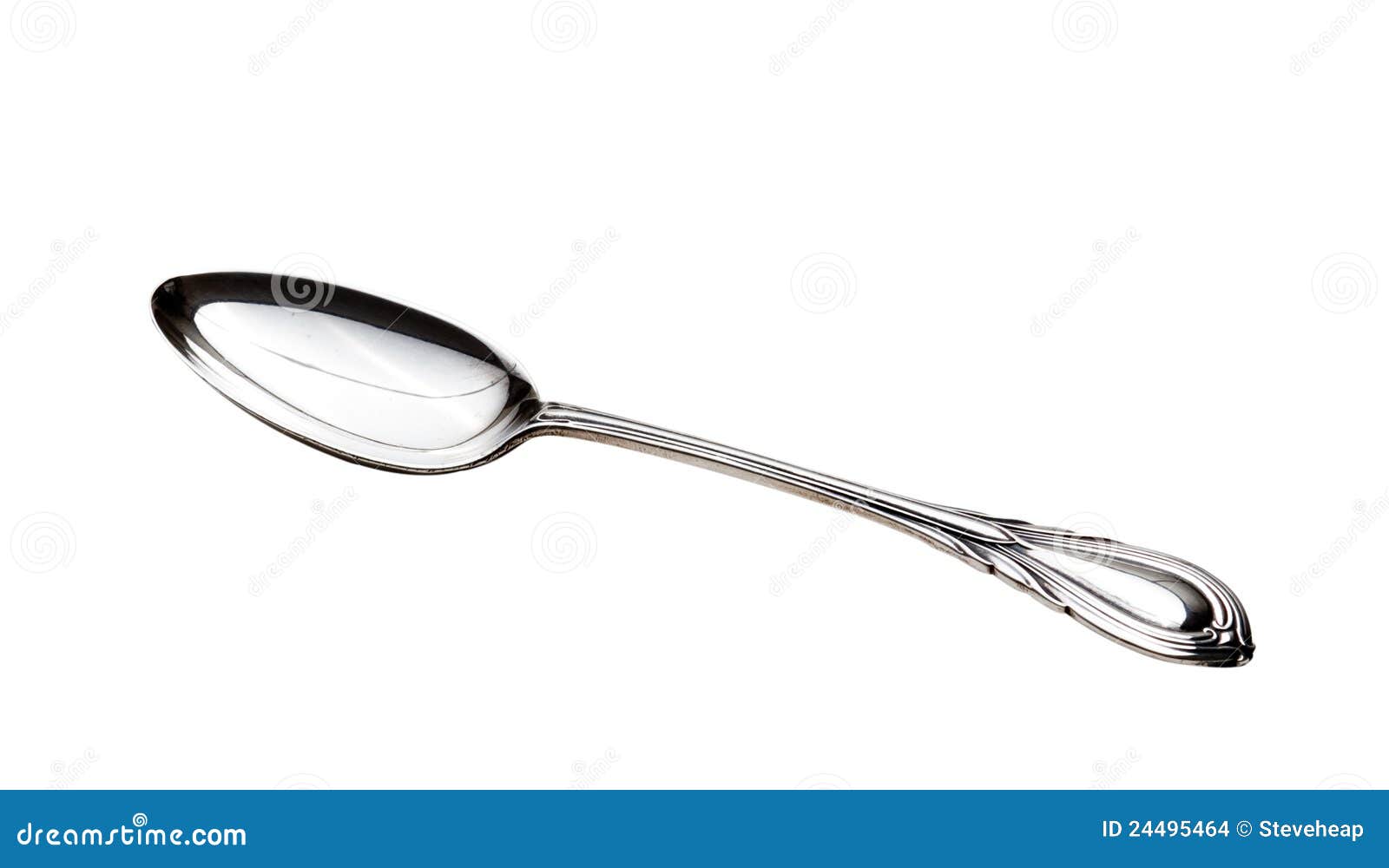 Sterling Silver Tea Spoon Isolated Stock Photo Image of isolate