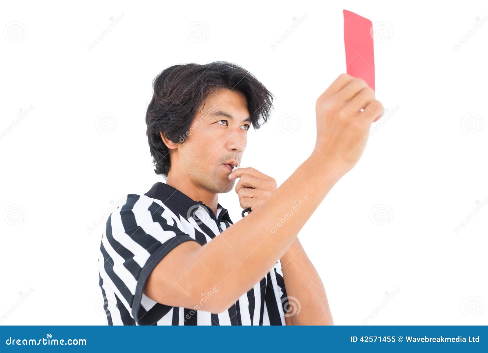 Stern referee showing red card Stock Photo by ©Wavebreakmedia 50051525