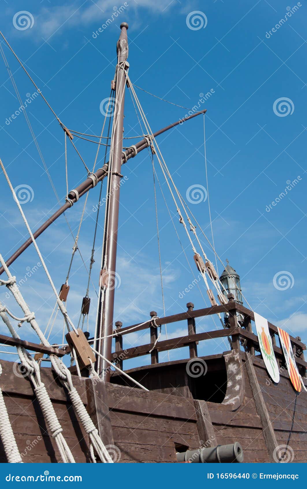 stern of the replica of a columbus's ship
