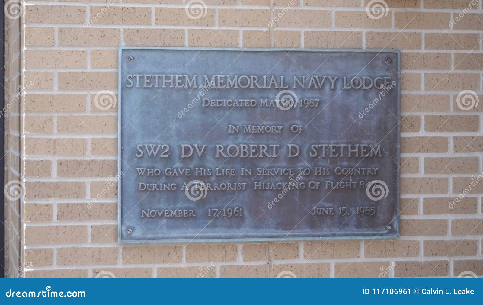 Stethem Memorial Plaque, Gulfport, Mississippi Editorial Photo