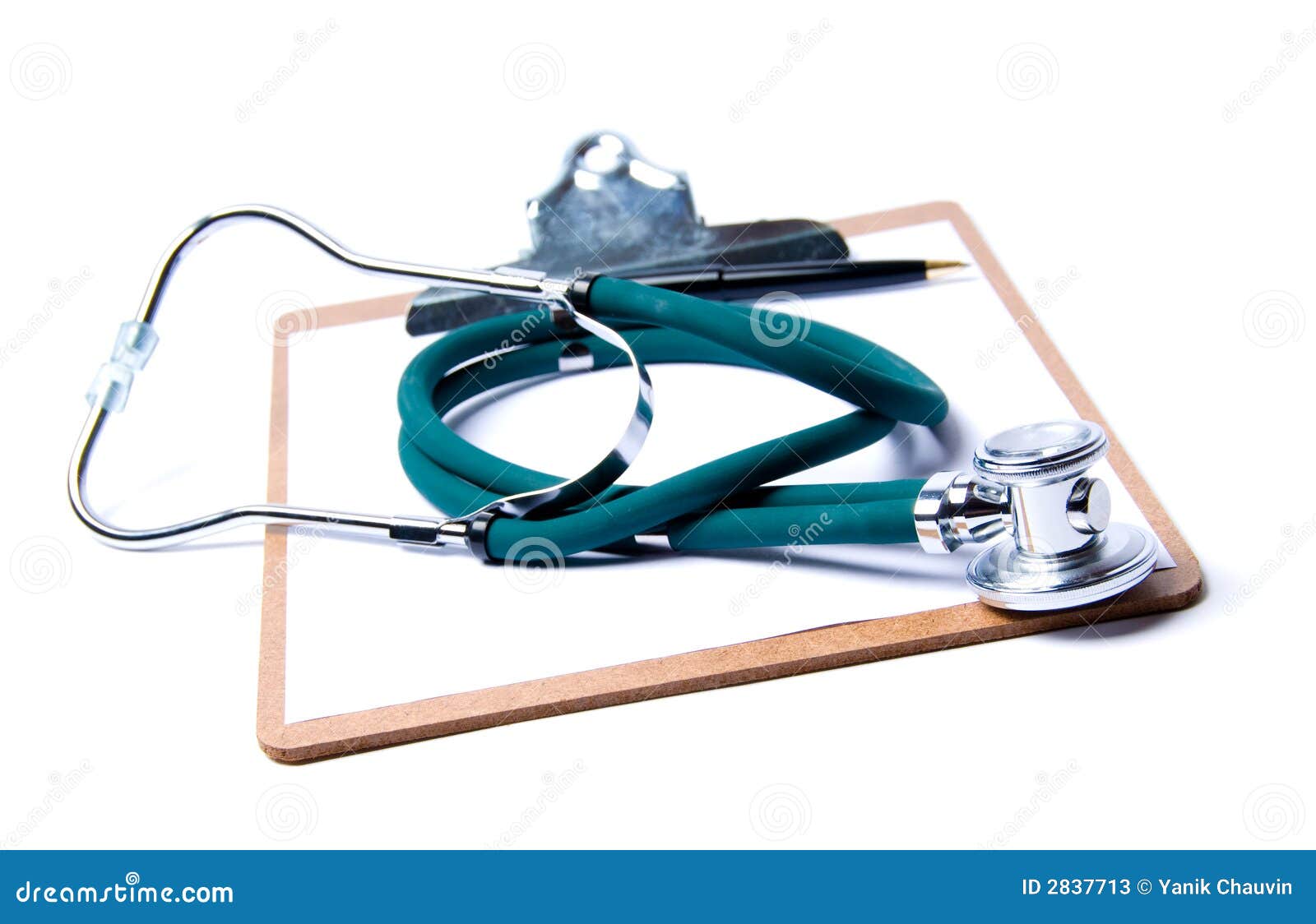 Stethoscope & Clipboard Stock Image Image of health, care 2837713