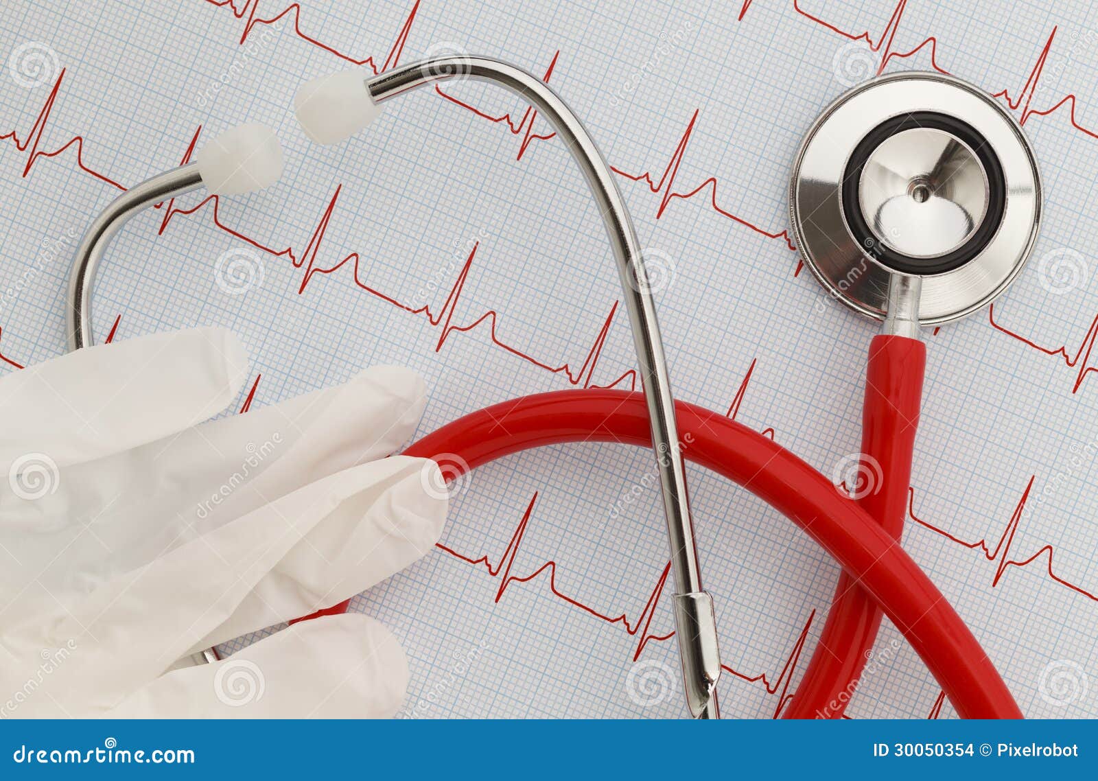 Stethoscope EKG stock photo. Image of heart, chart, healthcare 30050354