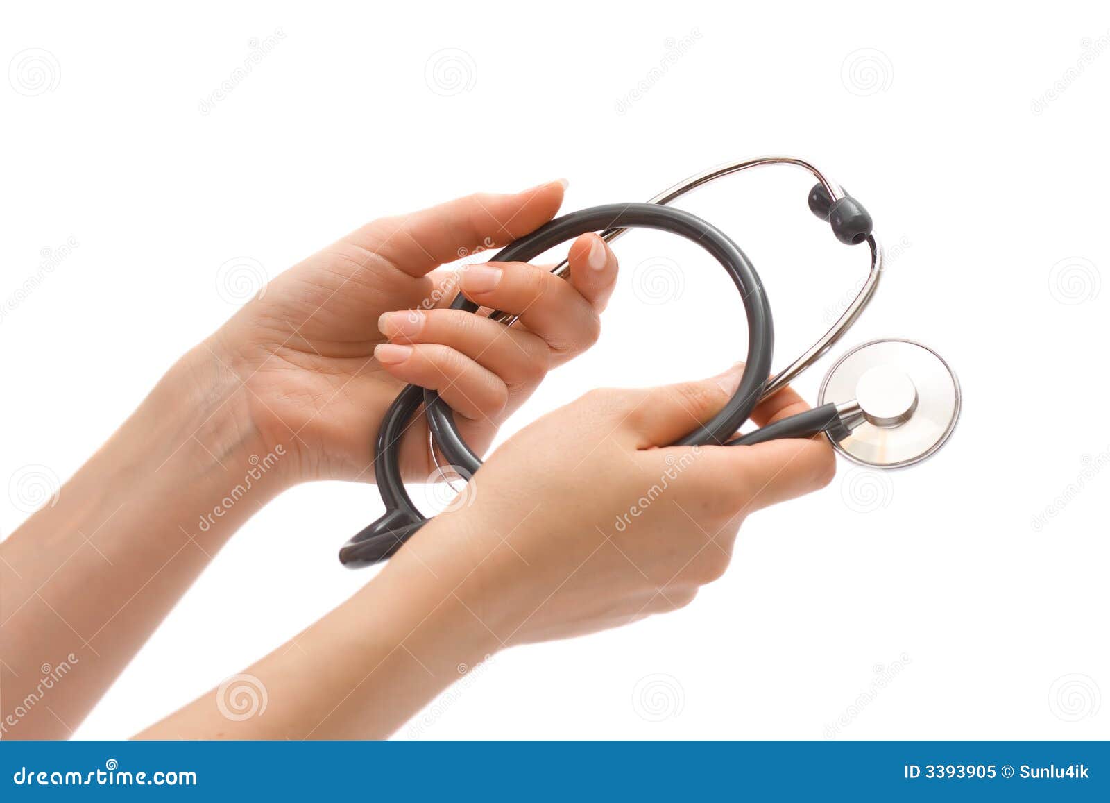 Stethoscope in Female Hands Stock Image Image of isolated, caucasian