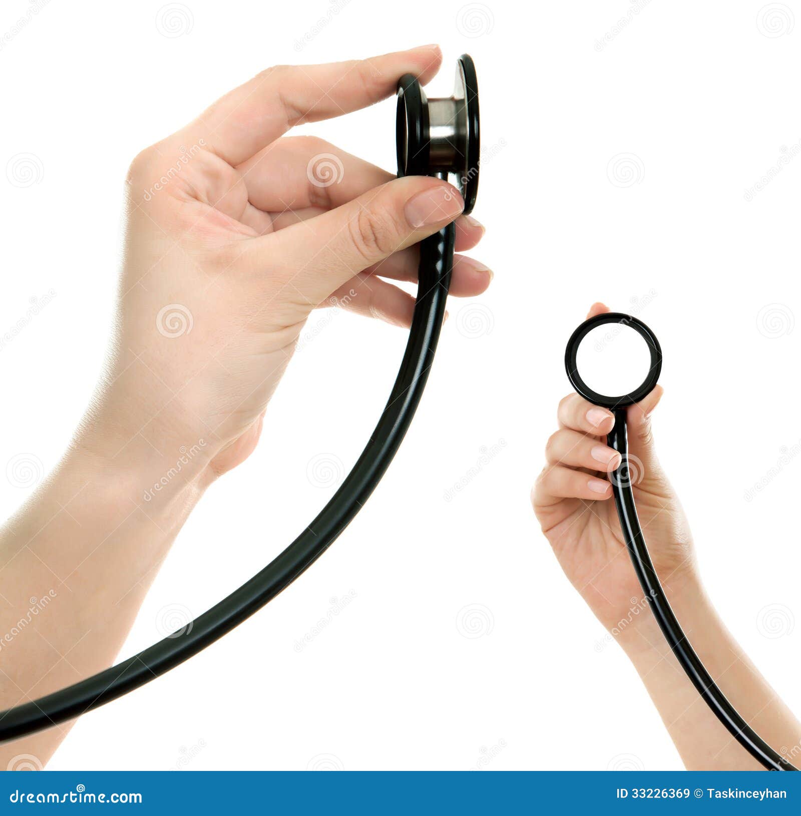 Stethoscope in hand stock image. Image of clock, diagnostic 33226369