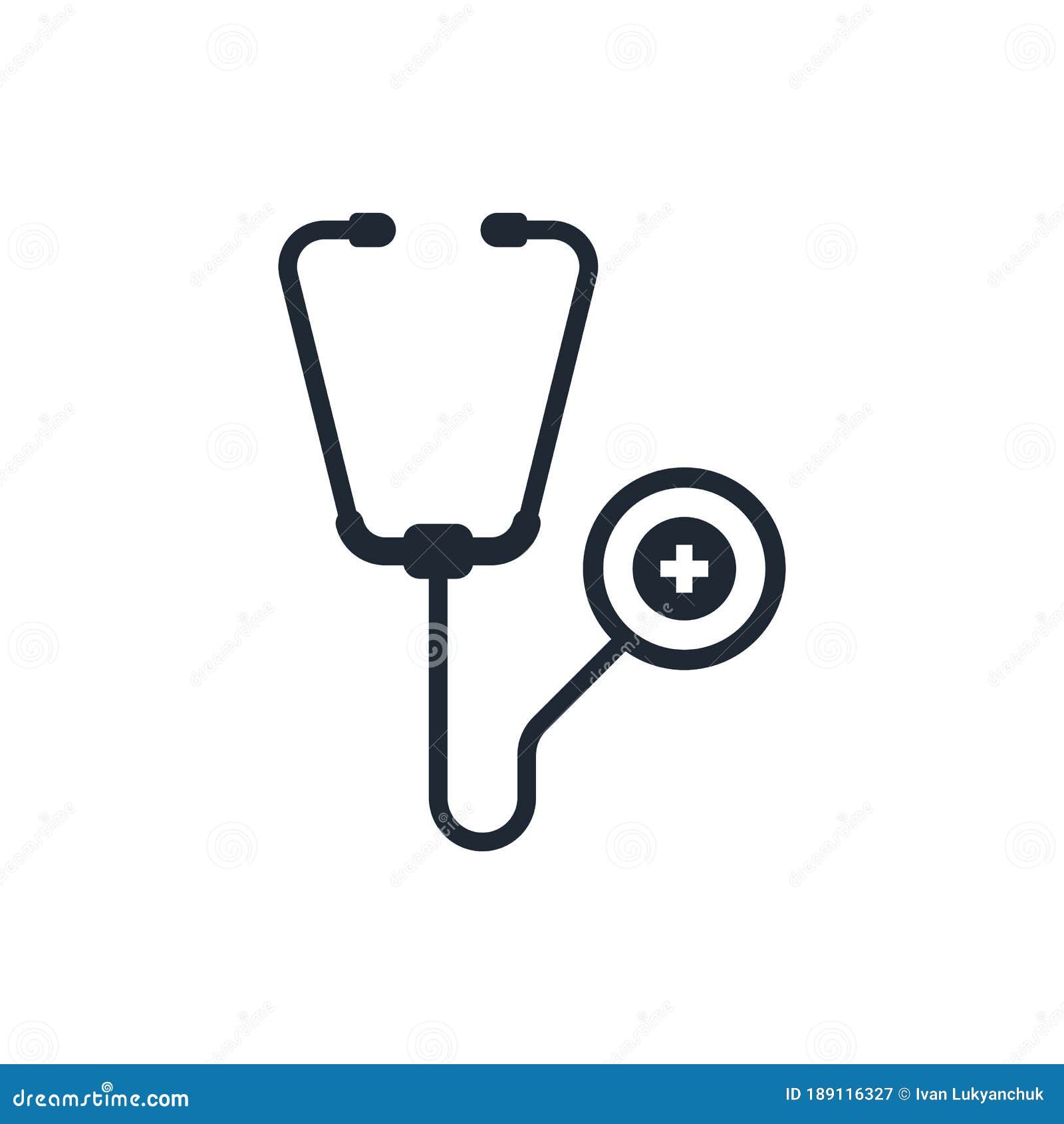 Stethoscope Icon Medical Diagnostic Symbol Stock Vector Illustration