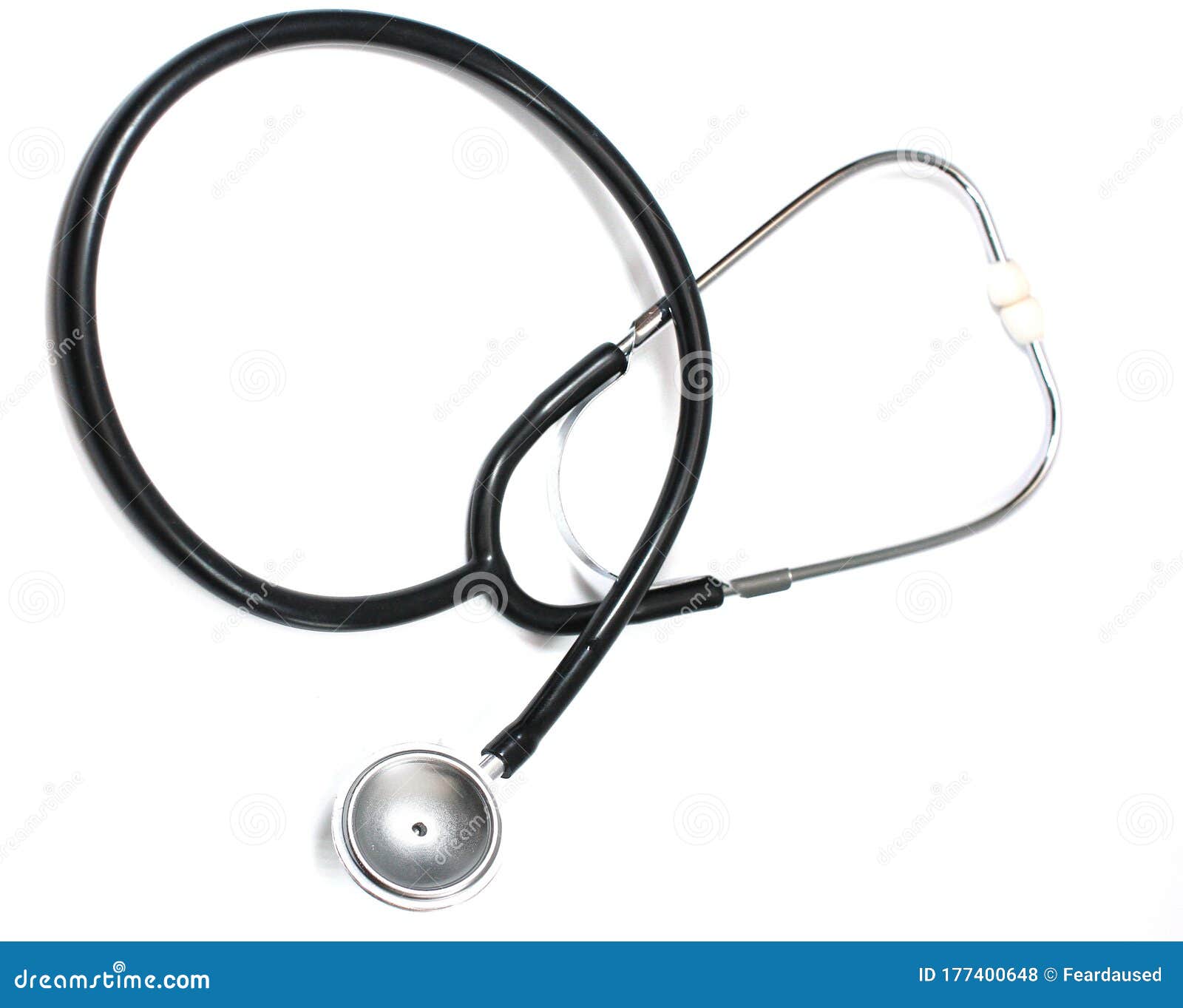 A Stethoscope Isolated with White Background. Stock Photo - Image of ...