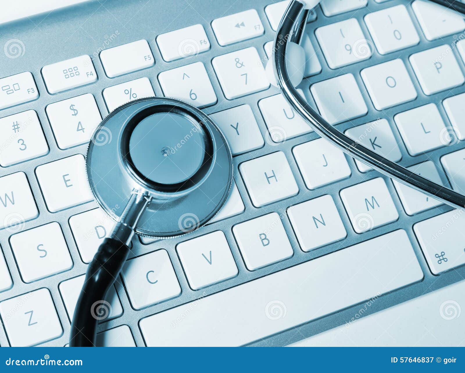 Stethoscope on keyboard editorial photography. Image of close 57646837