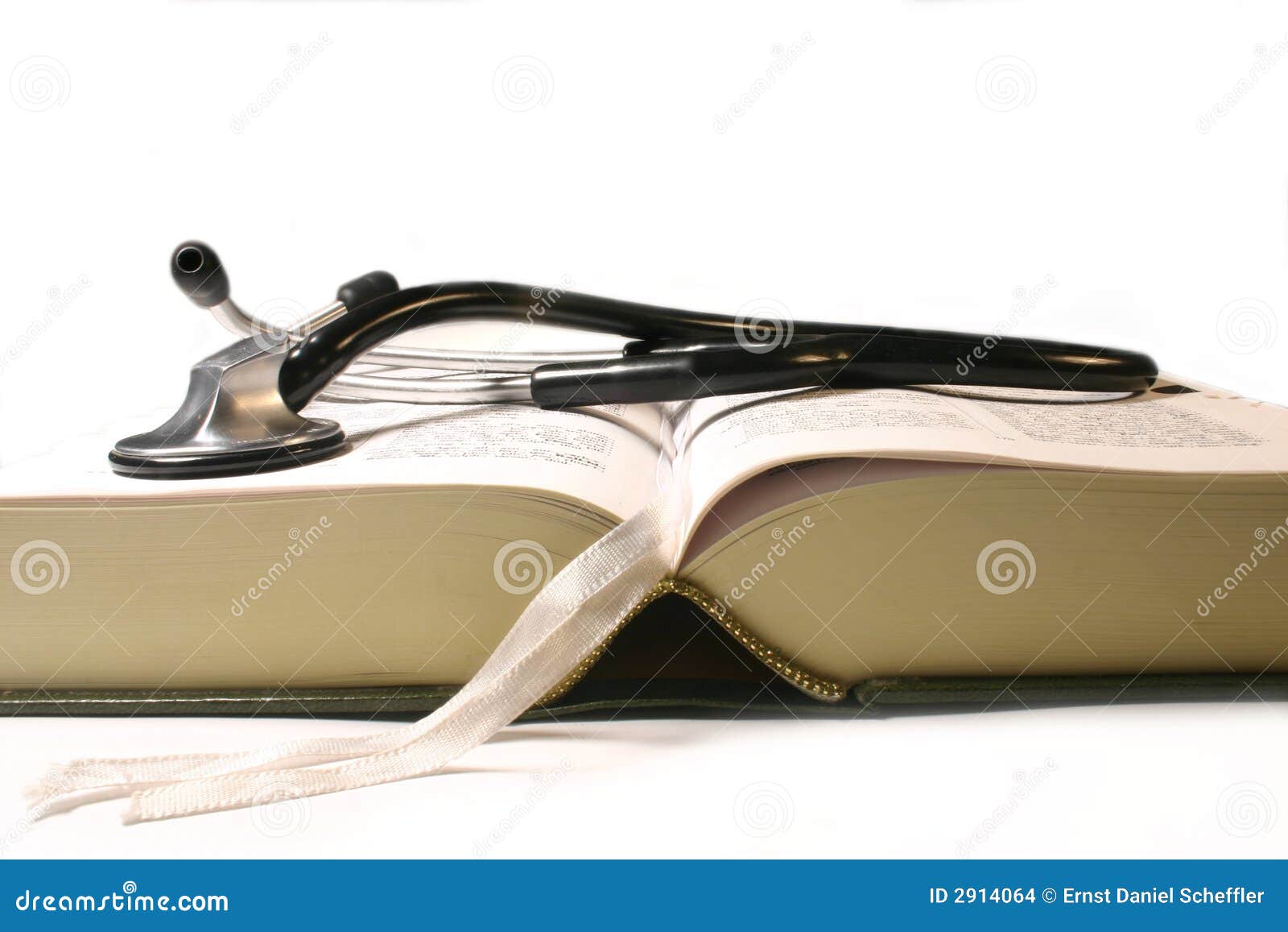 Stethoscope on Medical Book Stock Photo Image of nurse, clinic 2914064