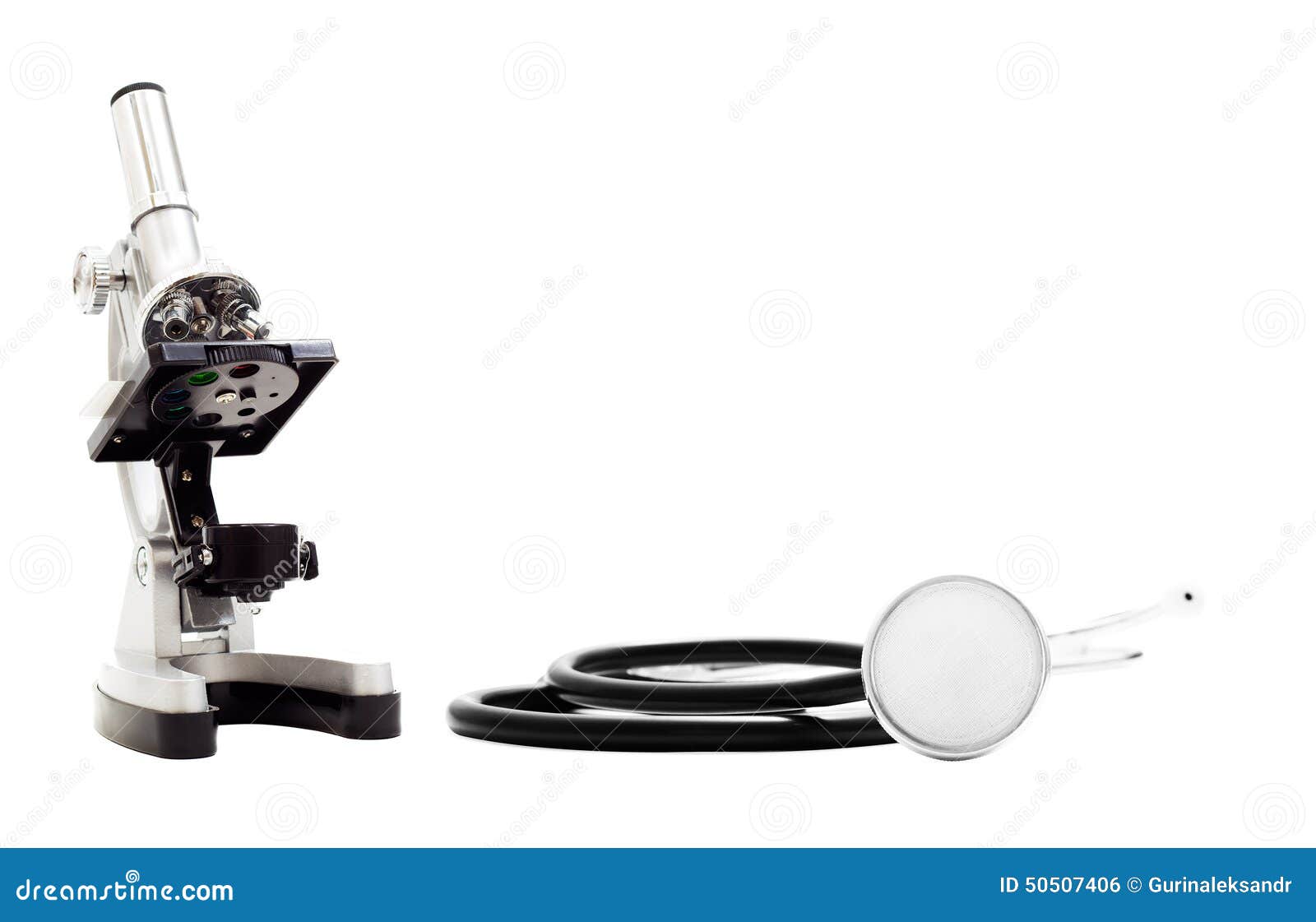 Stethoscope and microscope stock photo. Image of microbiology 50507406