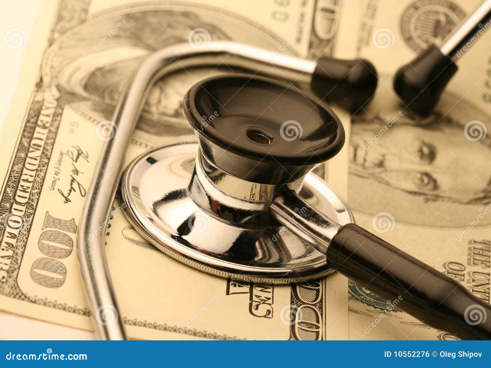 Stethoscope and money stock photo. Image of payment, medical 10552276
