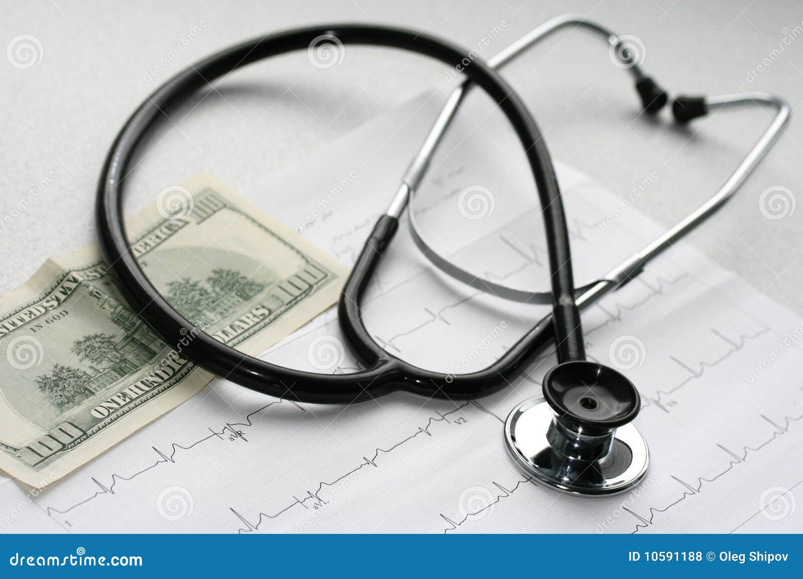 Stethoscope and money stock photo. Image of bill, electrical 10591188