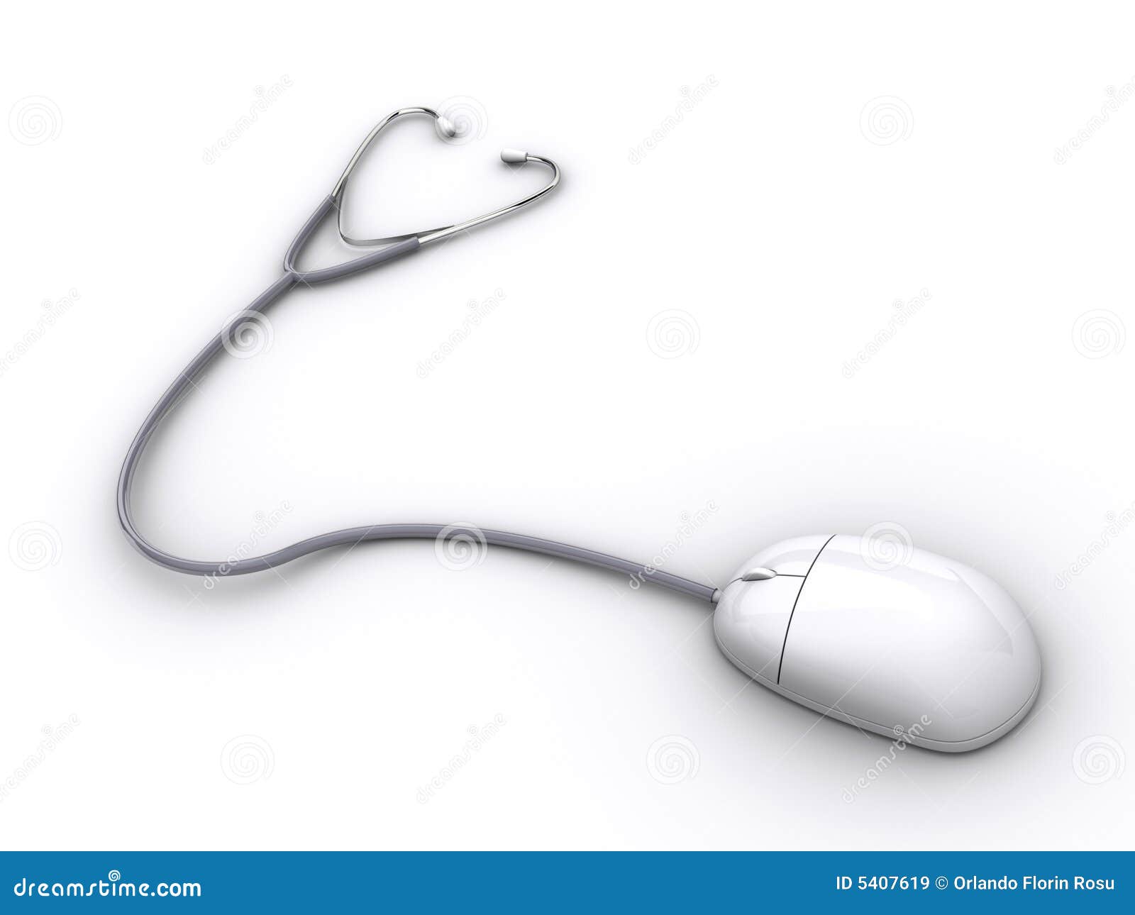 Stethoscope and mouse stock illustration. Illustration of tool 5407619