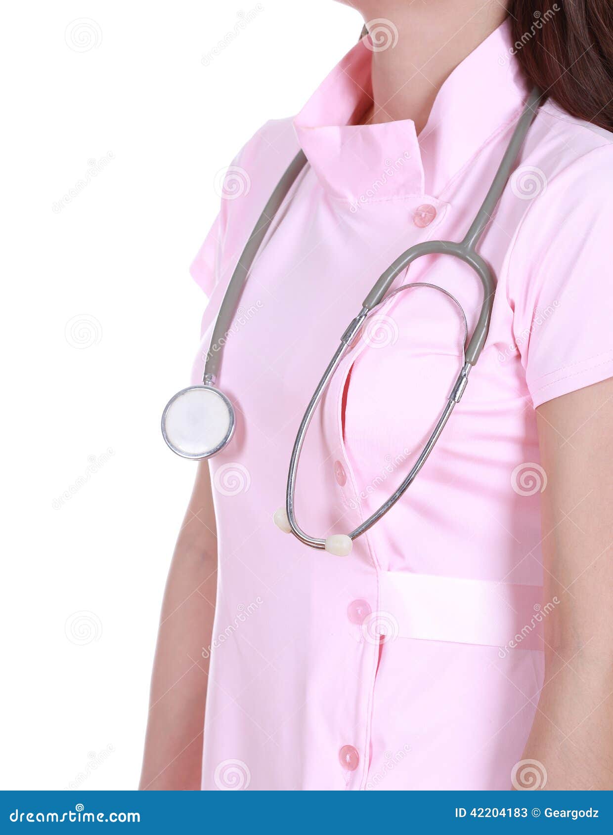 Stethoscope with nurse stock image. Image of isolated 42204183