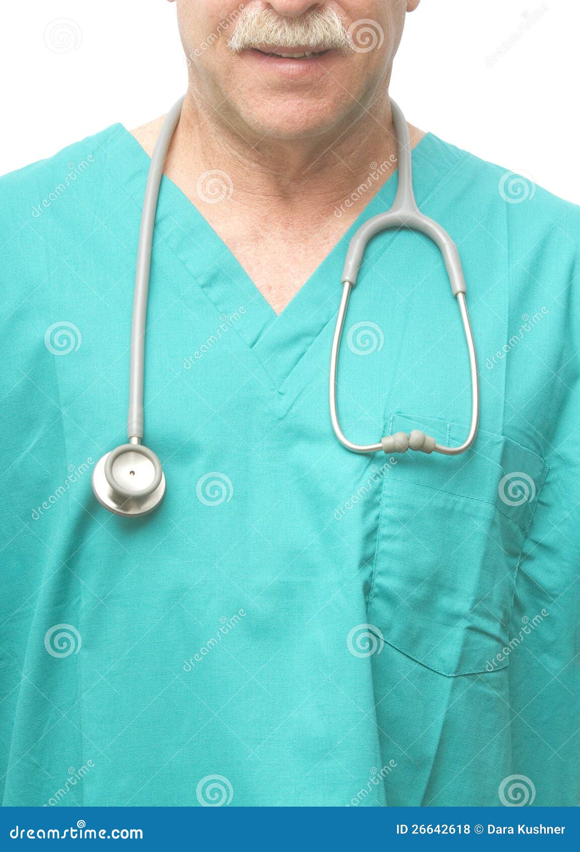 Stethoscope on Scrubs I stock photo. Image of exam, medical 26642618