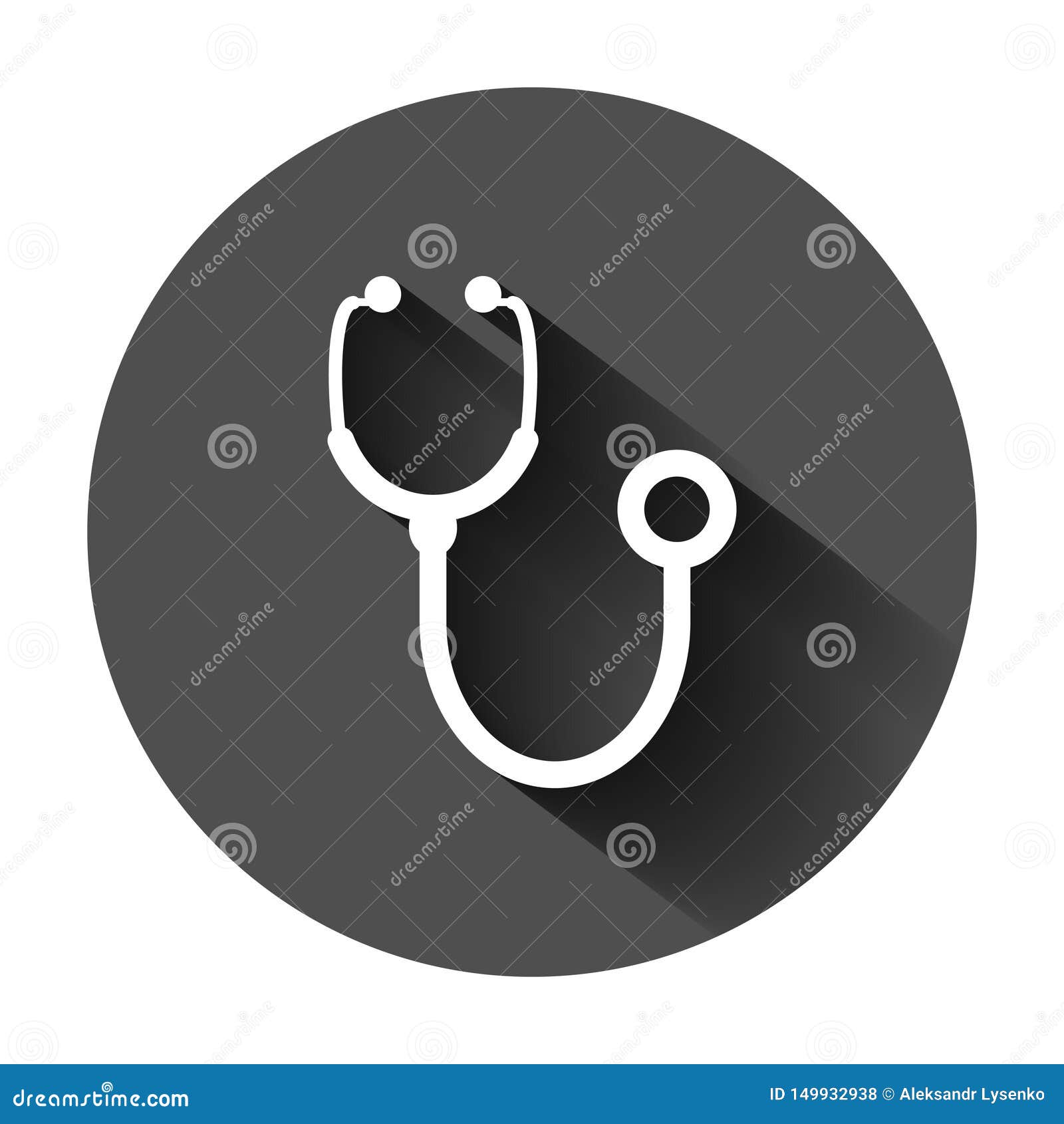 Stethoscope sign icon seamless pattern background. Doctor medical vector  illustration on white isolated background. Hospital business concept. Stock  Vector