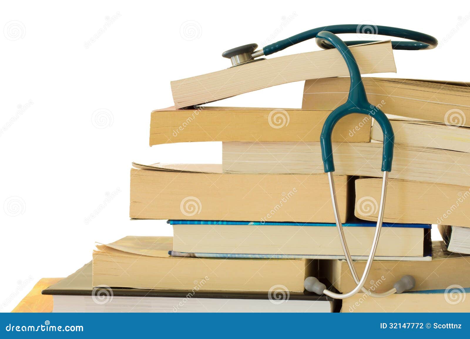 Stethoscope with Text Books Stock Photo Image of practice, isolation
