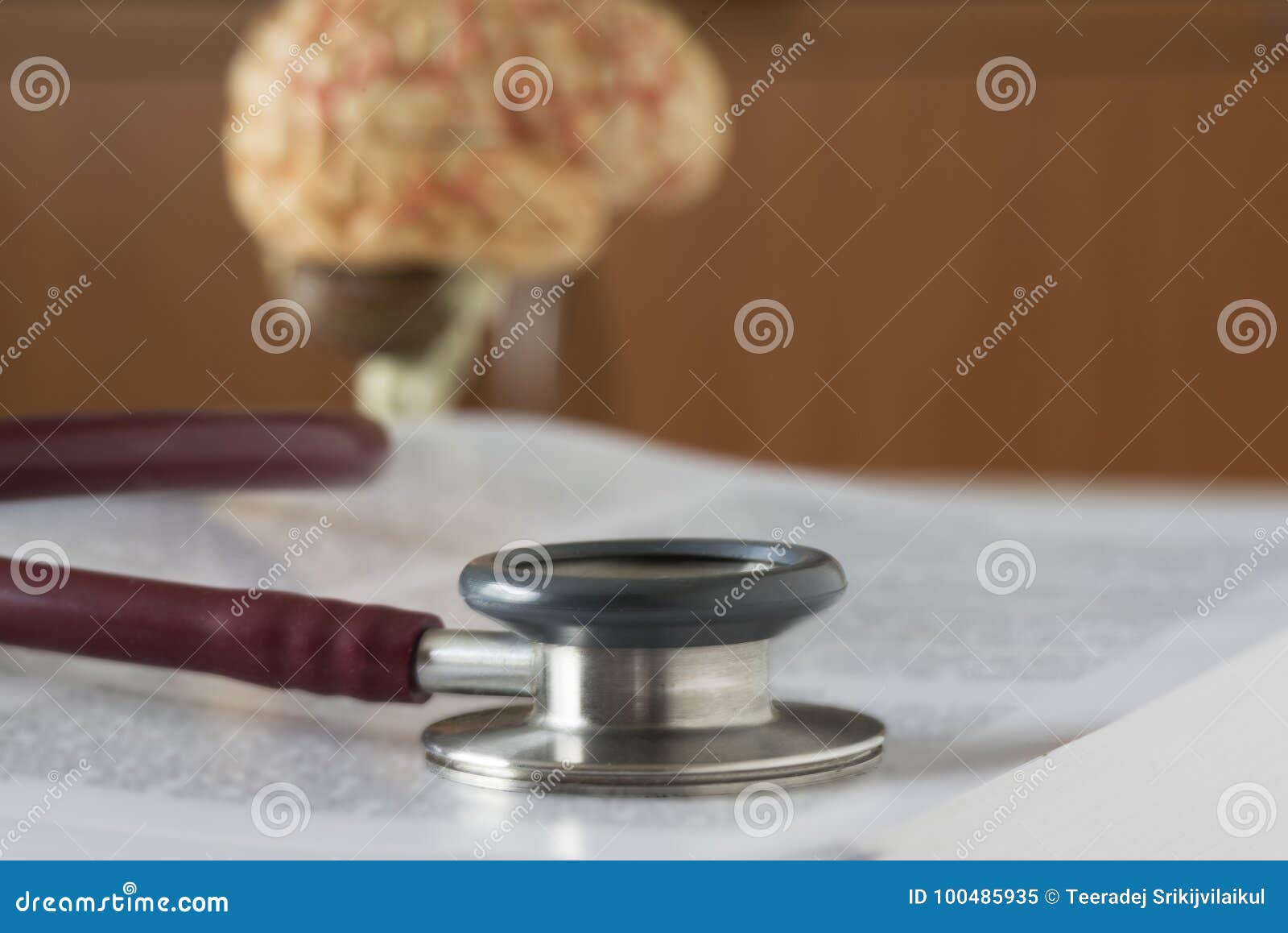 A Stethoscope on the Textbook Stock Image Image of doctor, books