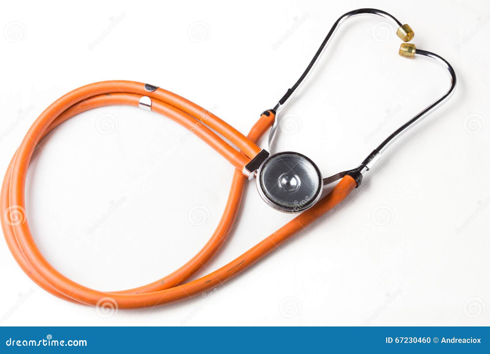 Stethoscope on White Background Stock Photo Image of isolated, orange