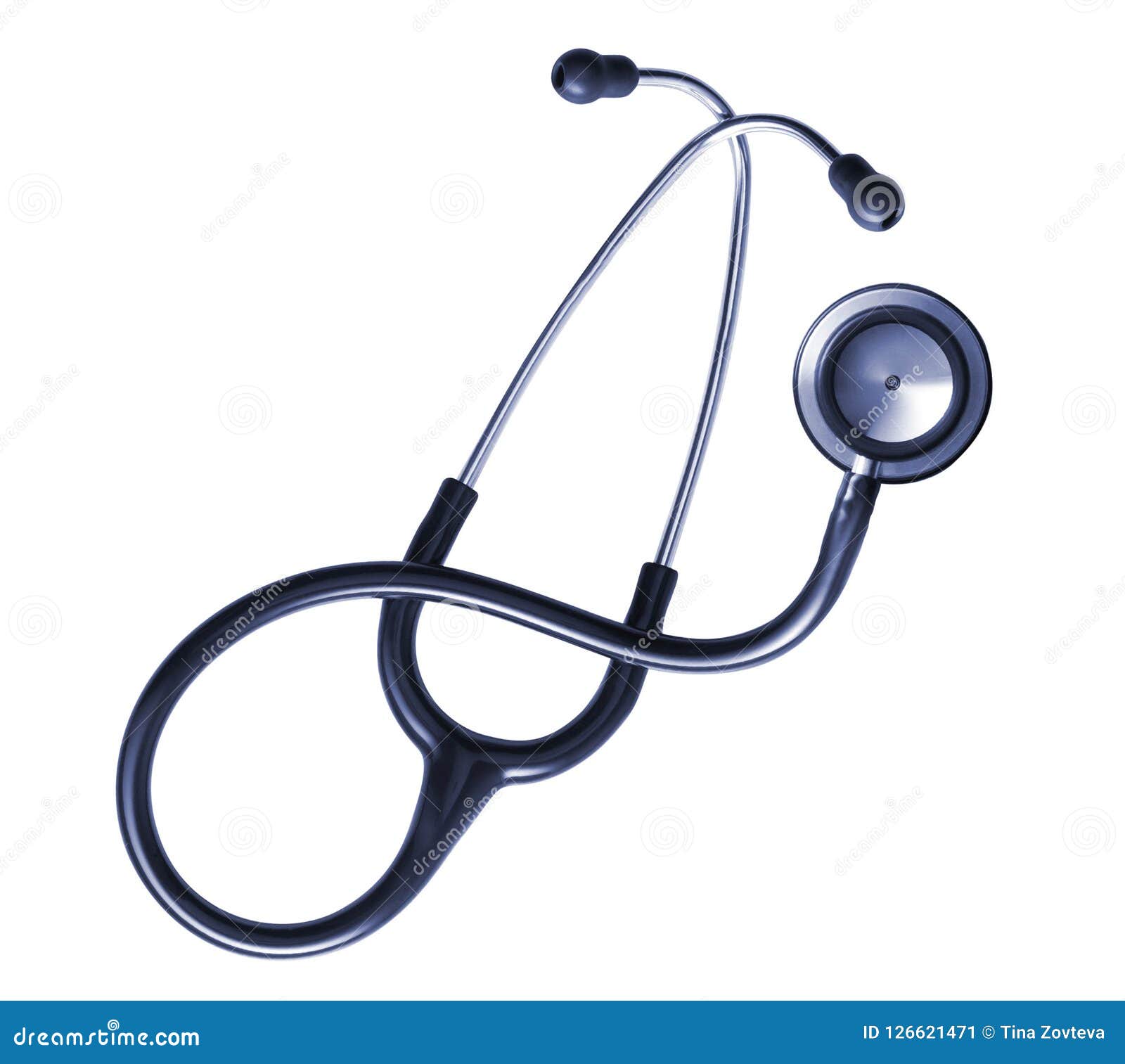 Stethoscope in White Background Stock Image Image of device