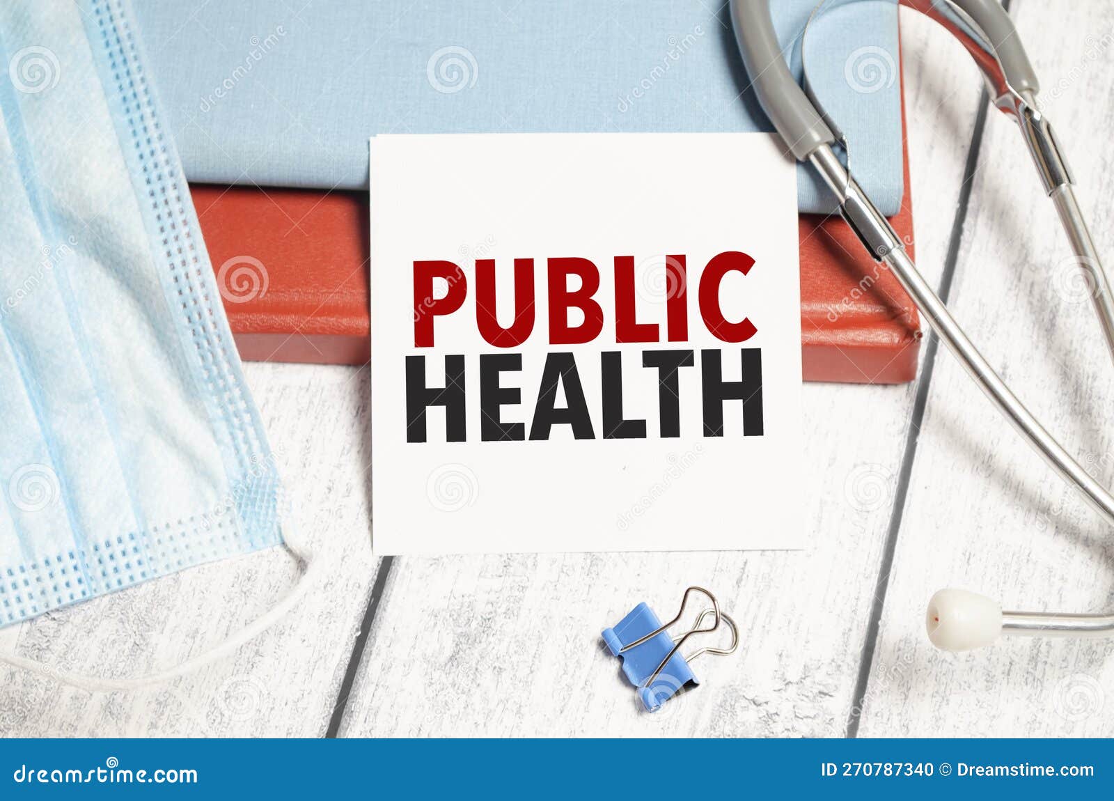 Stethoscope and White Card with Public Health Text on Notebook Stock Photo Image of idea