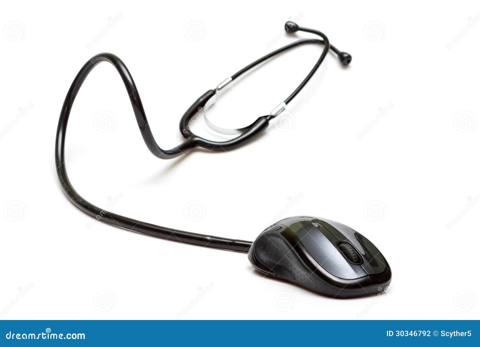 Stethscope and Computer Mouse. Medical Technologies. Stock Photo Image of care, illness 30346792