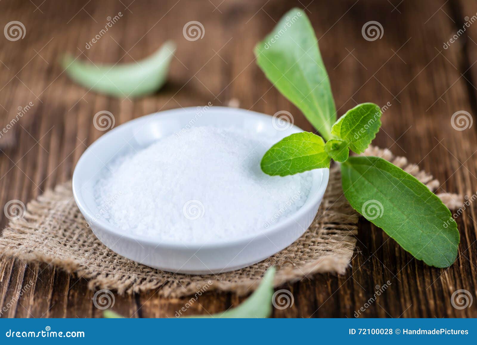 stevia (as granular; selective focus)