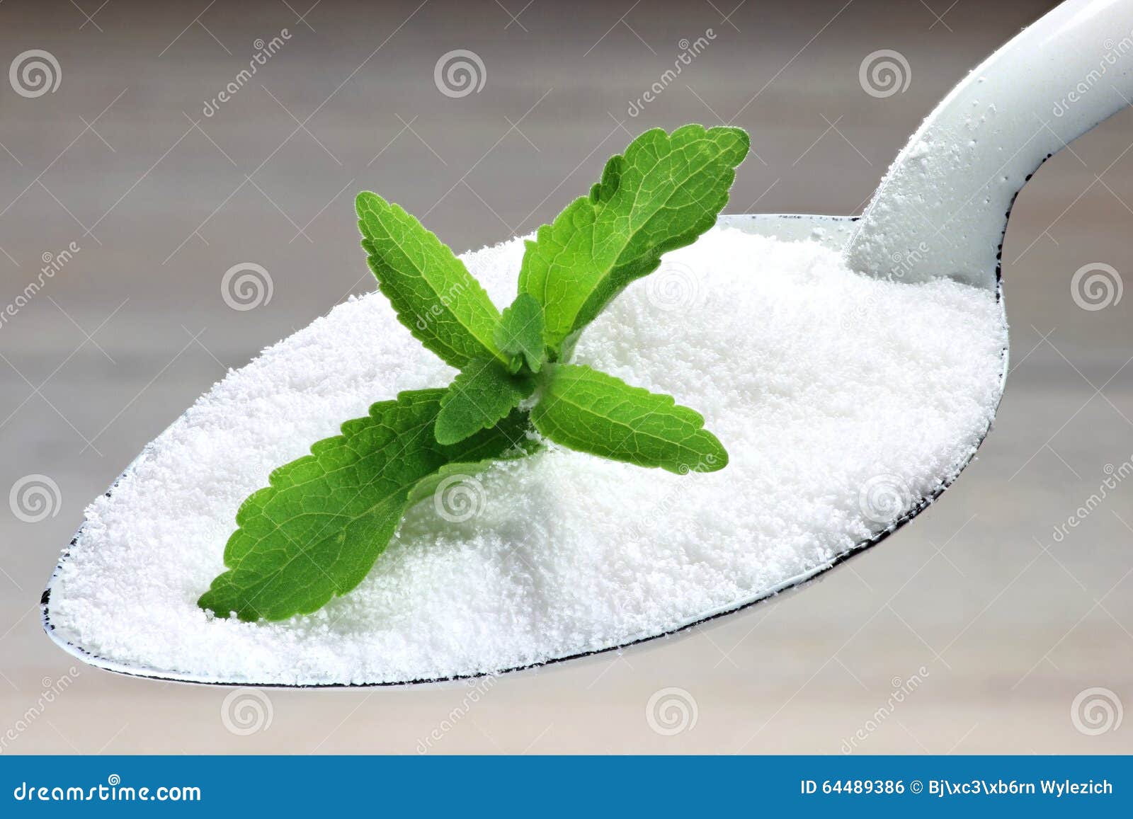 Stevia stock photo. Image of alternative, spoon, enamel 64489386