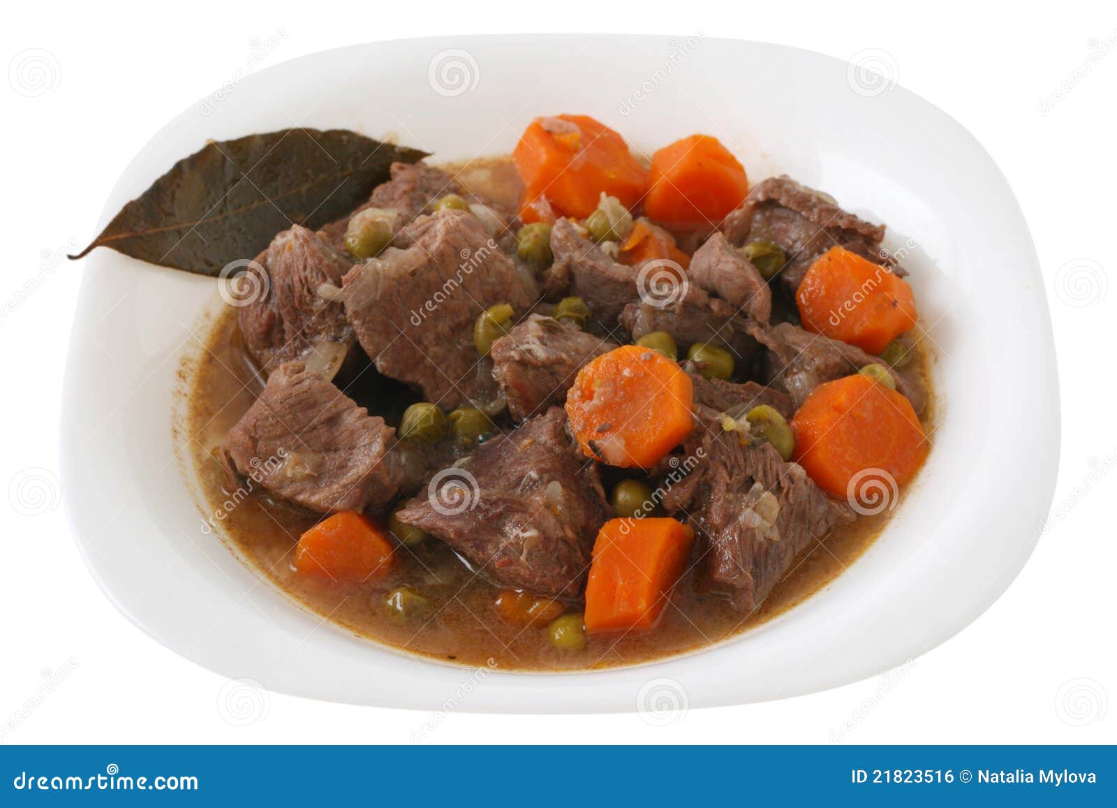 Stew beef on plate stock photo. Image of prepared, meat 21823516