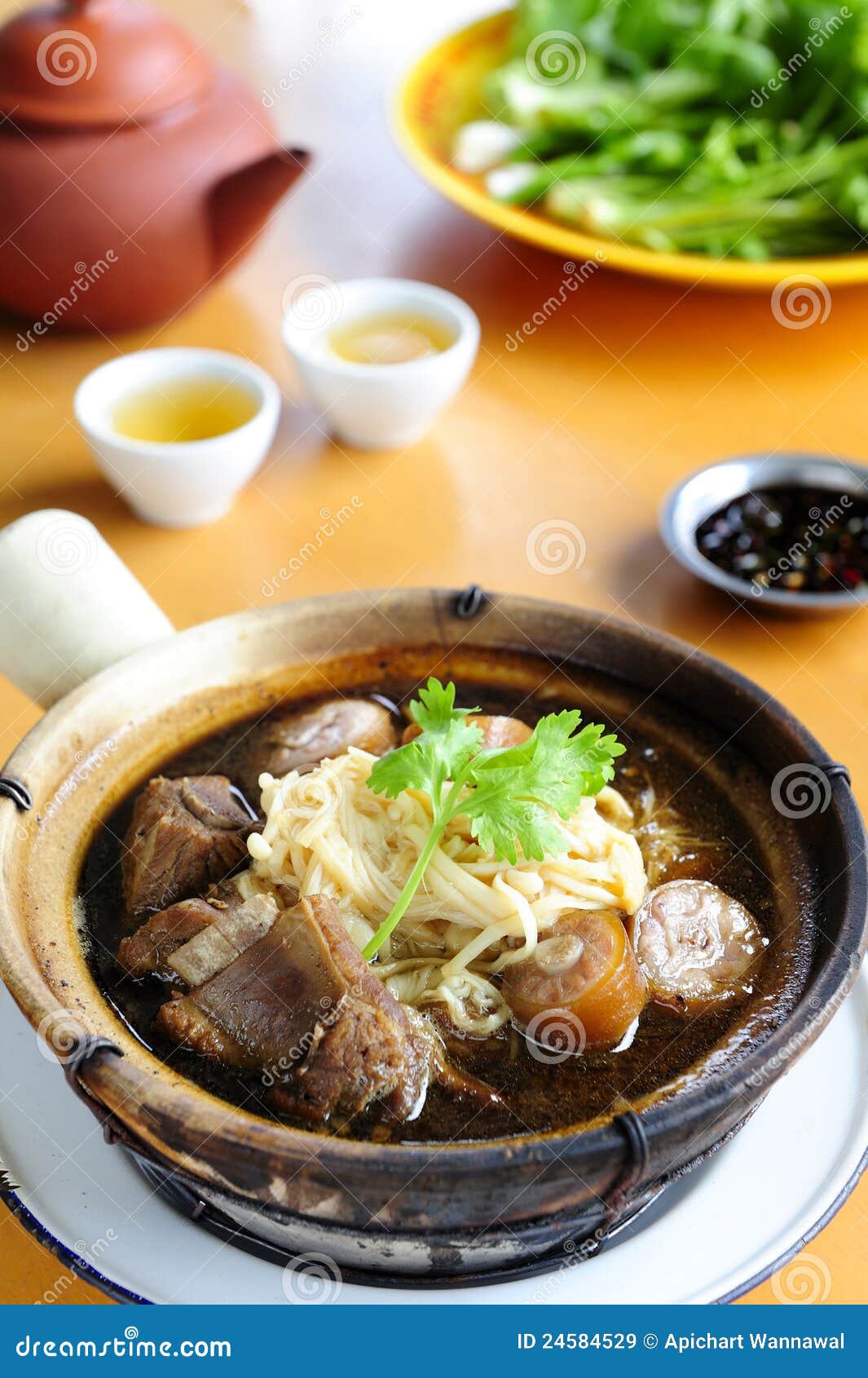 Stew of Pork and Herbal Soup Stock Image - Image of fame, heat: 24584529