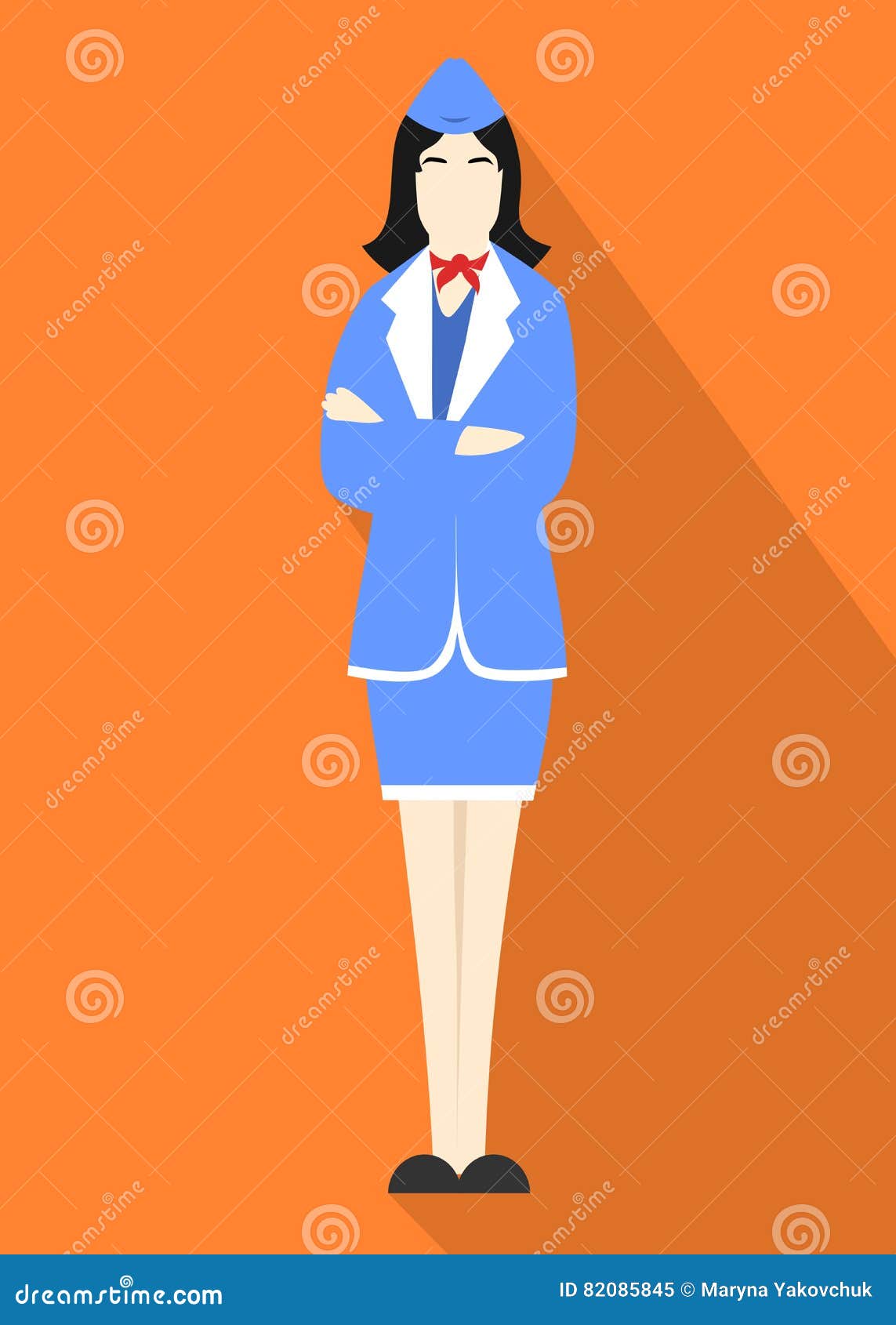 The stewardess woman stock vector. Illustration of person 82085845