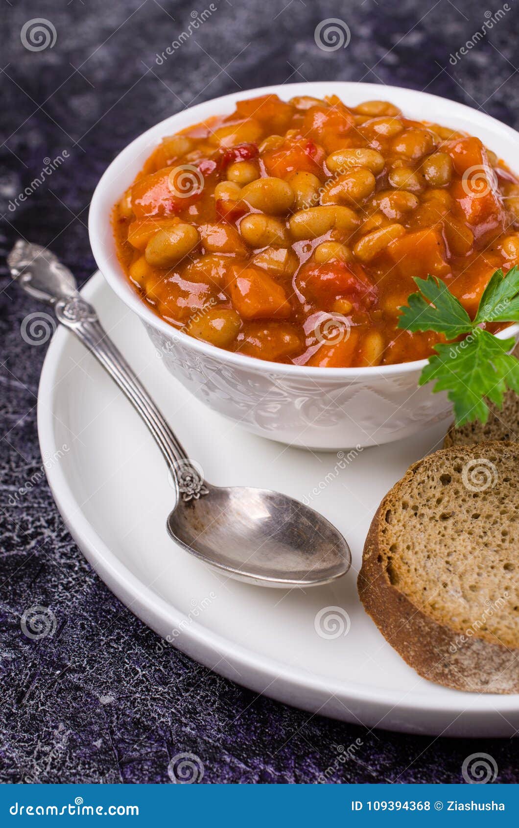 Stewed Beans with Vegetables Stock Photo Image of organic, close