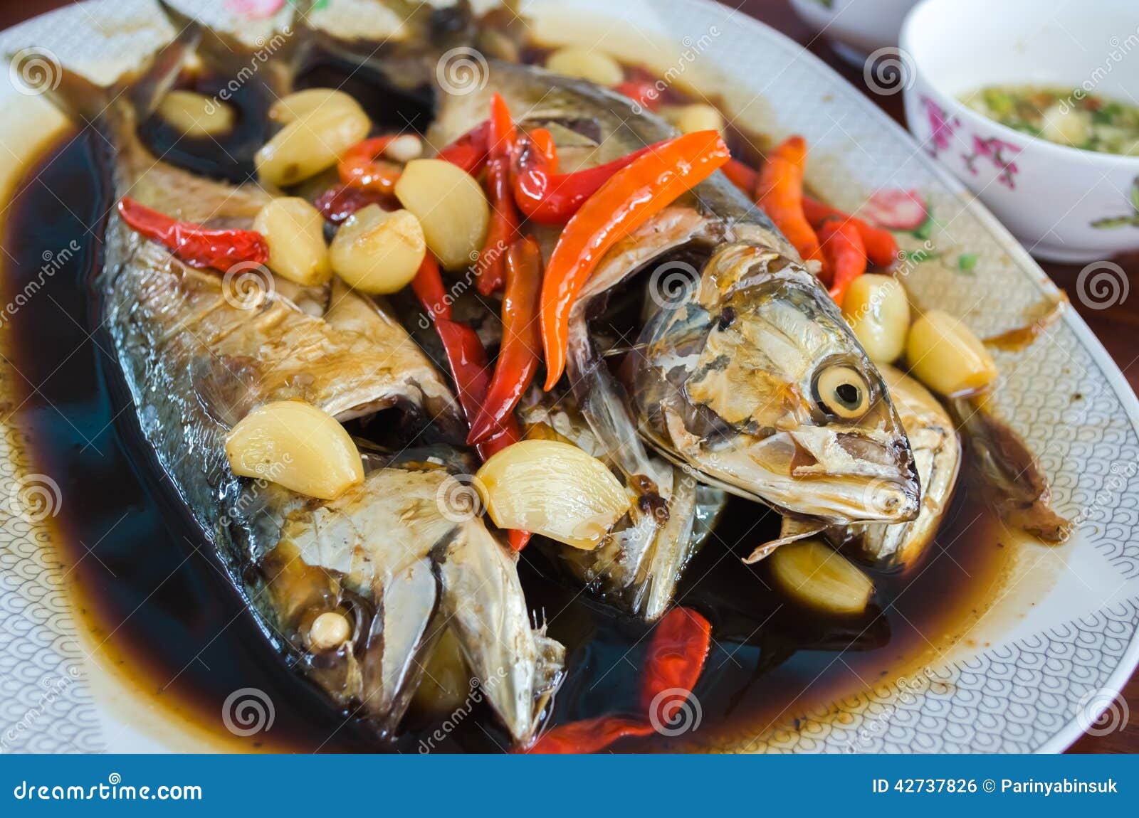 Stewed mackerel fish stock photo. Image of asian, sweet 42737826